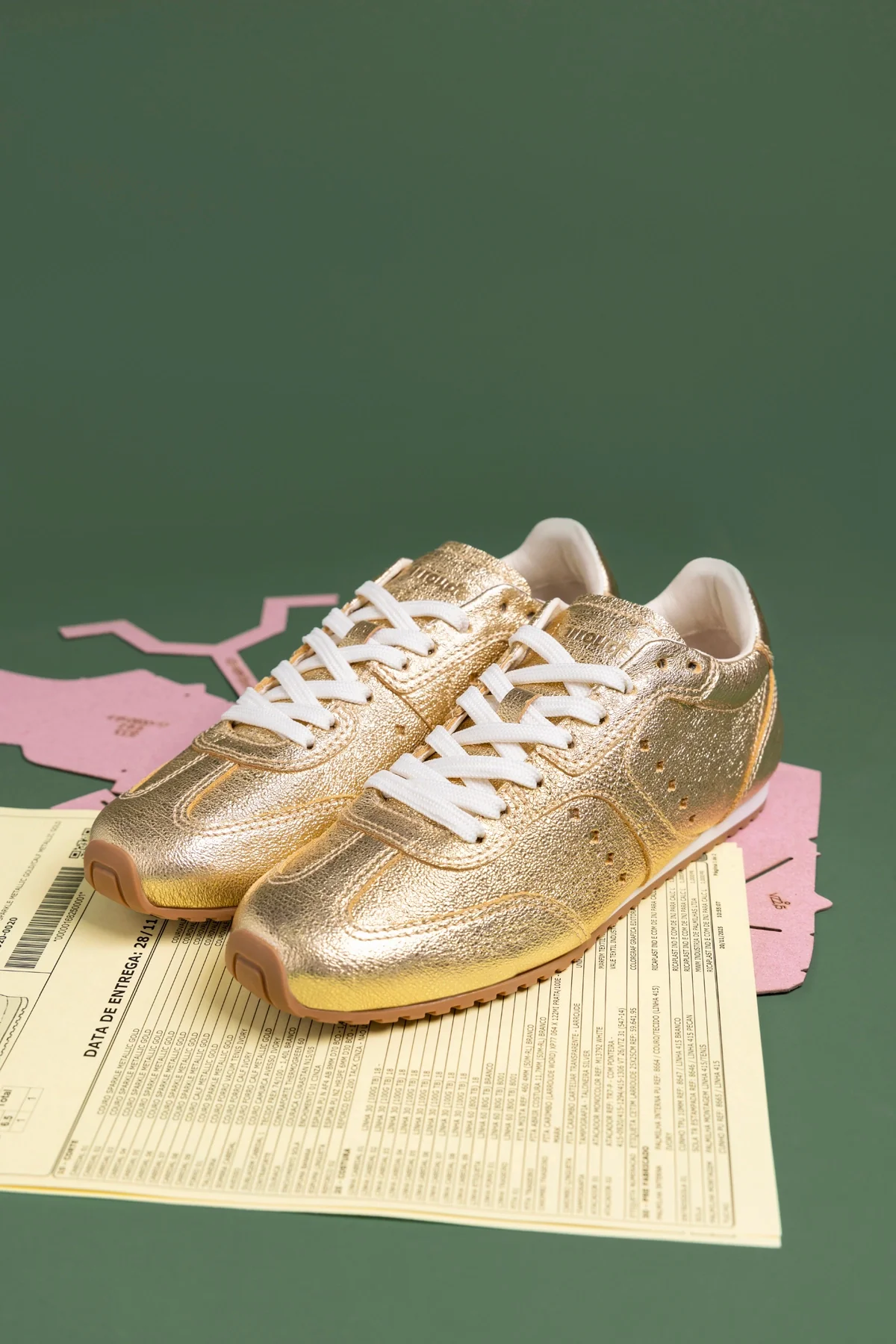 Stella Sneaker In Gold Metallic Leather - Image 7