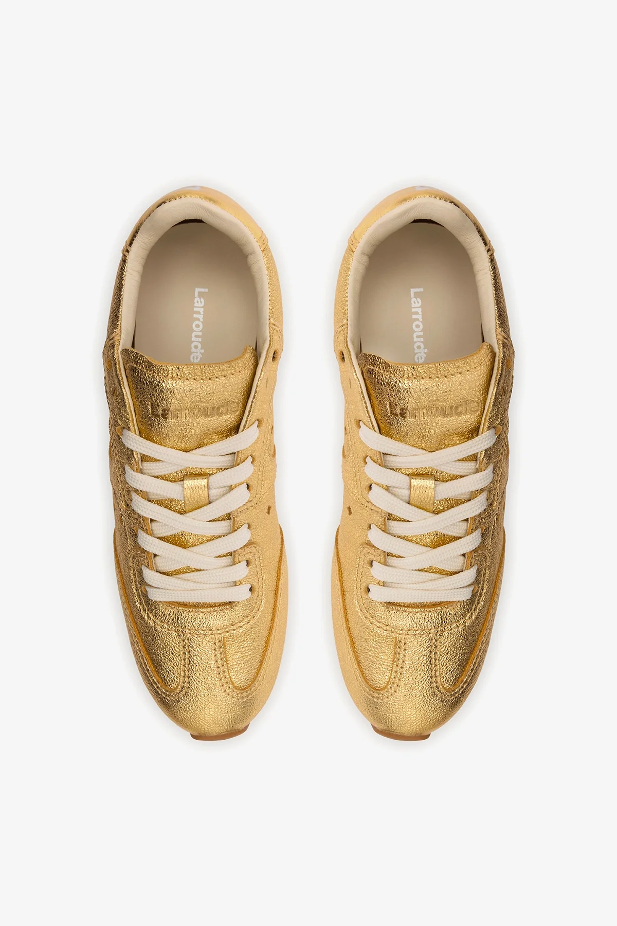Stella Sneaker In Gold Metallic Leather - Image 8