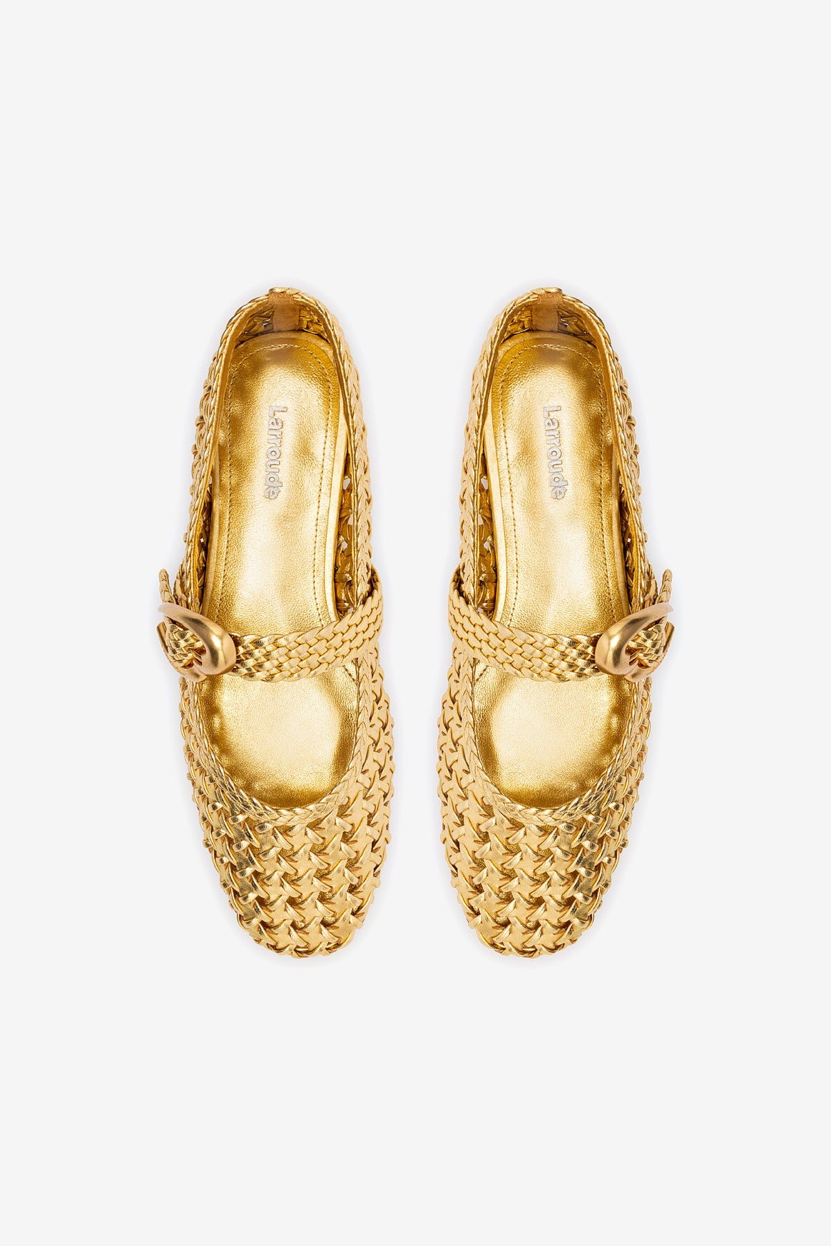 Verona New Macrame In Gold Metallic Leather - Image 7