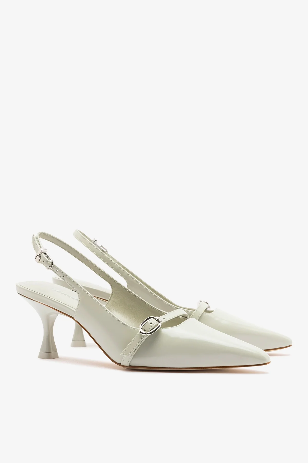 Ines Pump Gray Leather - Image 3