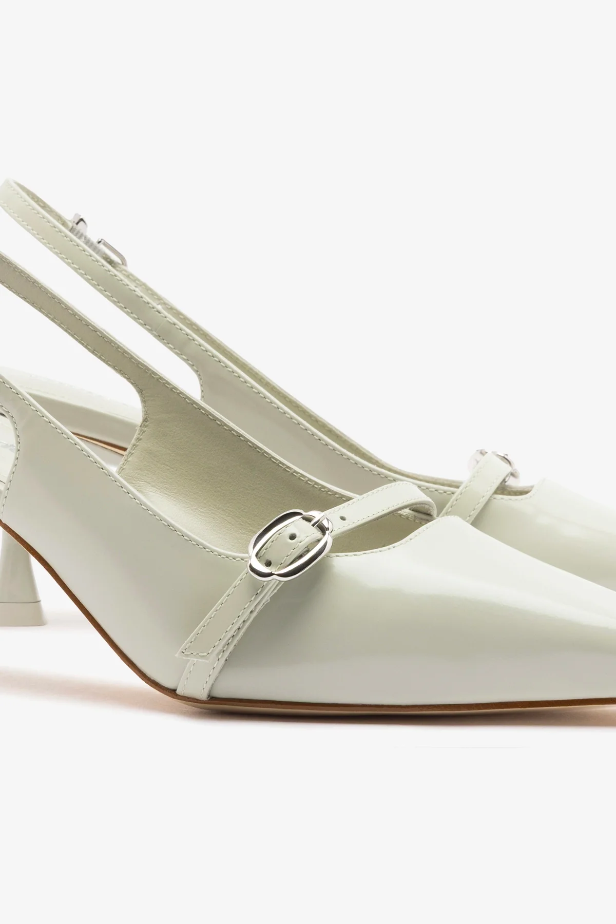 Ines Pump Gray Leather - Image 4