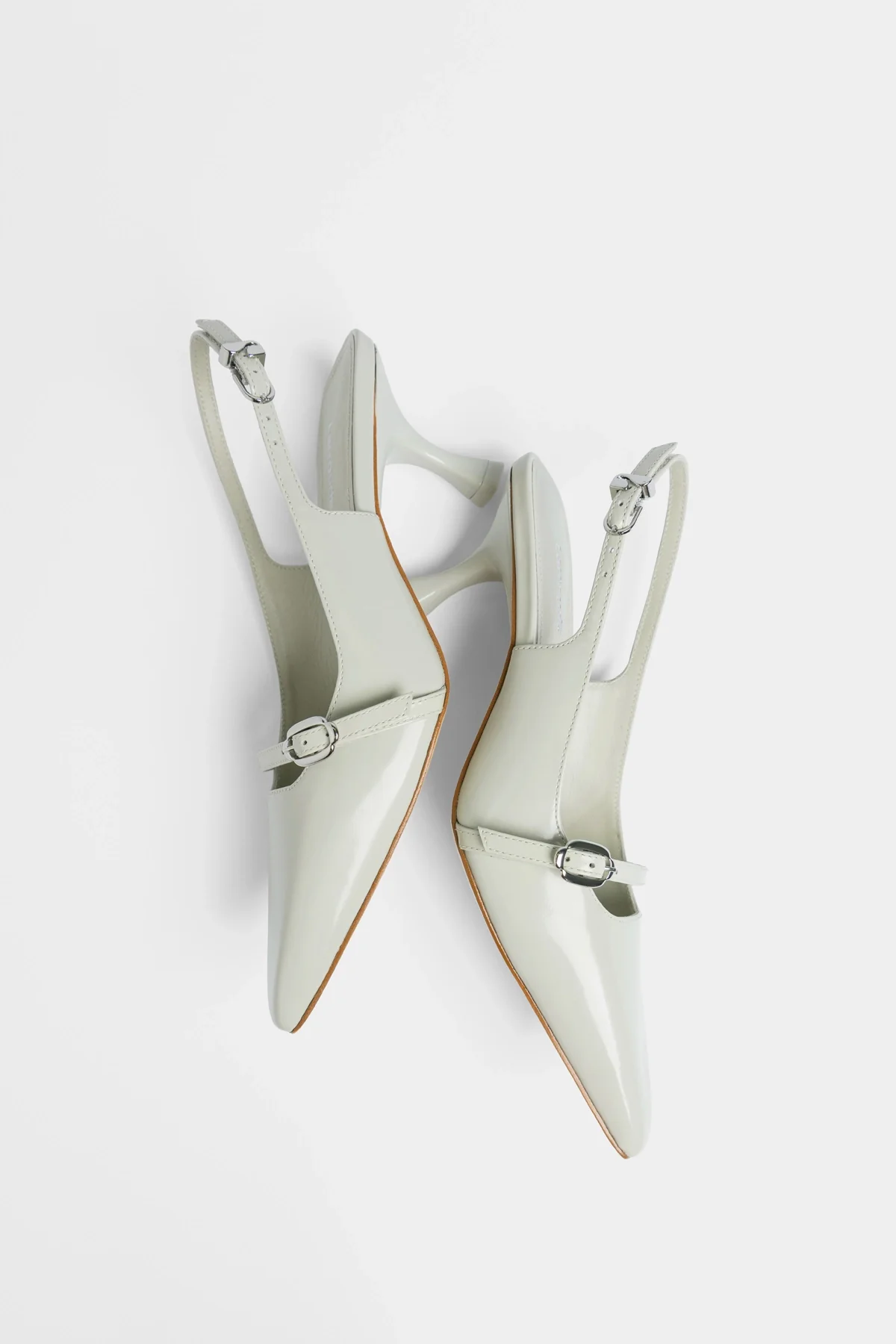 Ines Pump Gray Leather - Image 6
