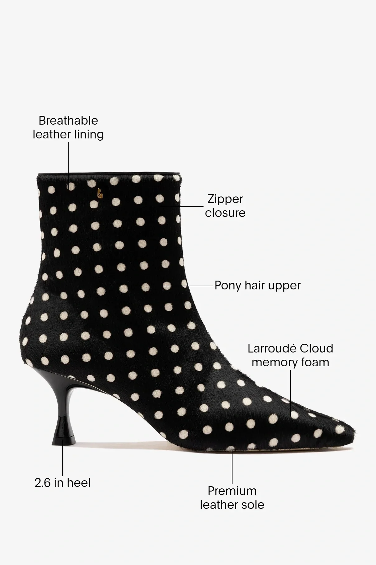 Ines Boot Black Printed Hair Leather - Image 6