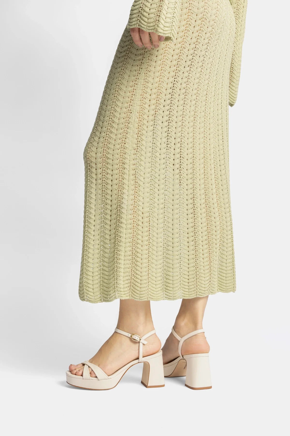 Bianca Low Sandal In Ivory Leather - Image 6
