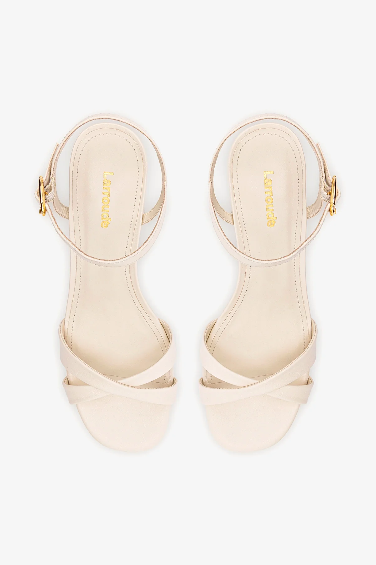 Bianca Low Sandal In Ivory Leather - Image 7