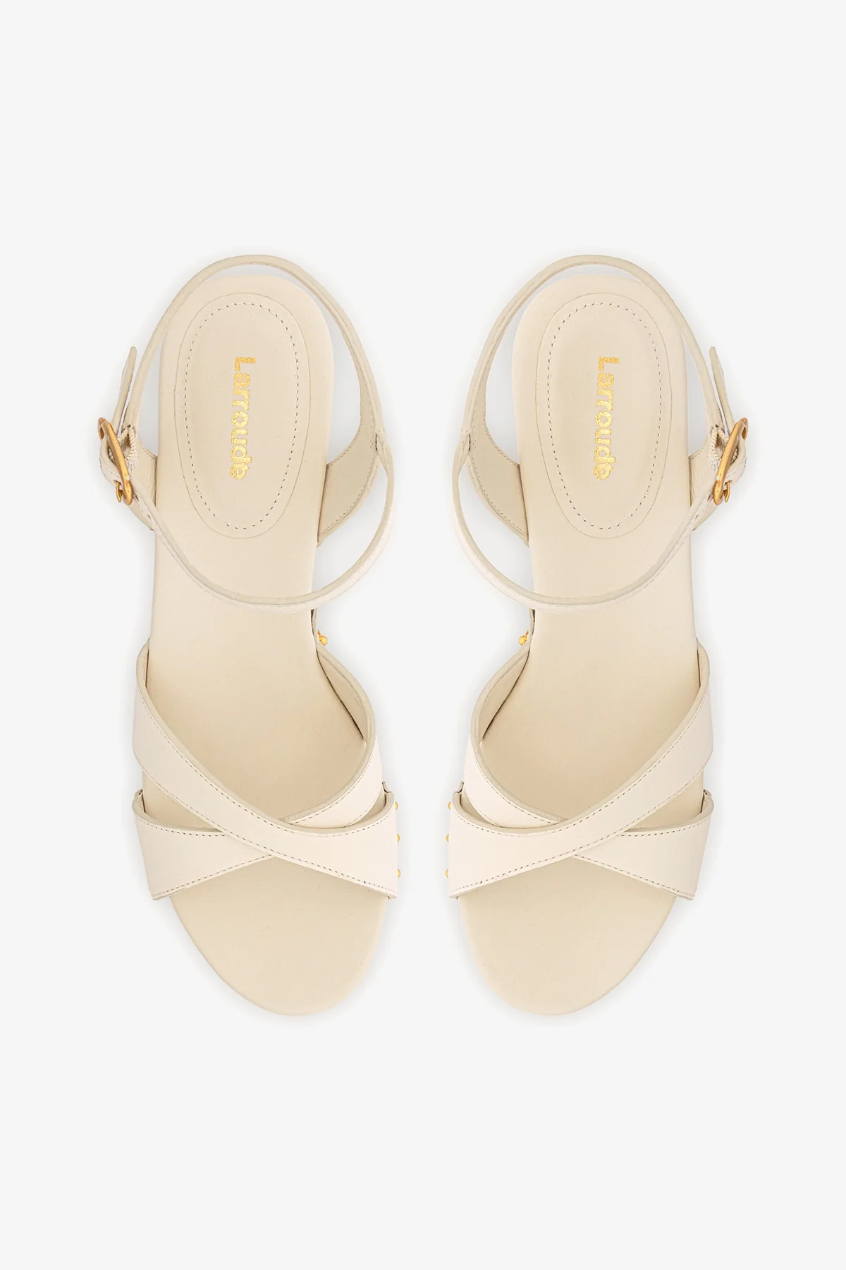 Talitha Sandal In Ivory Leather - Image 7