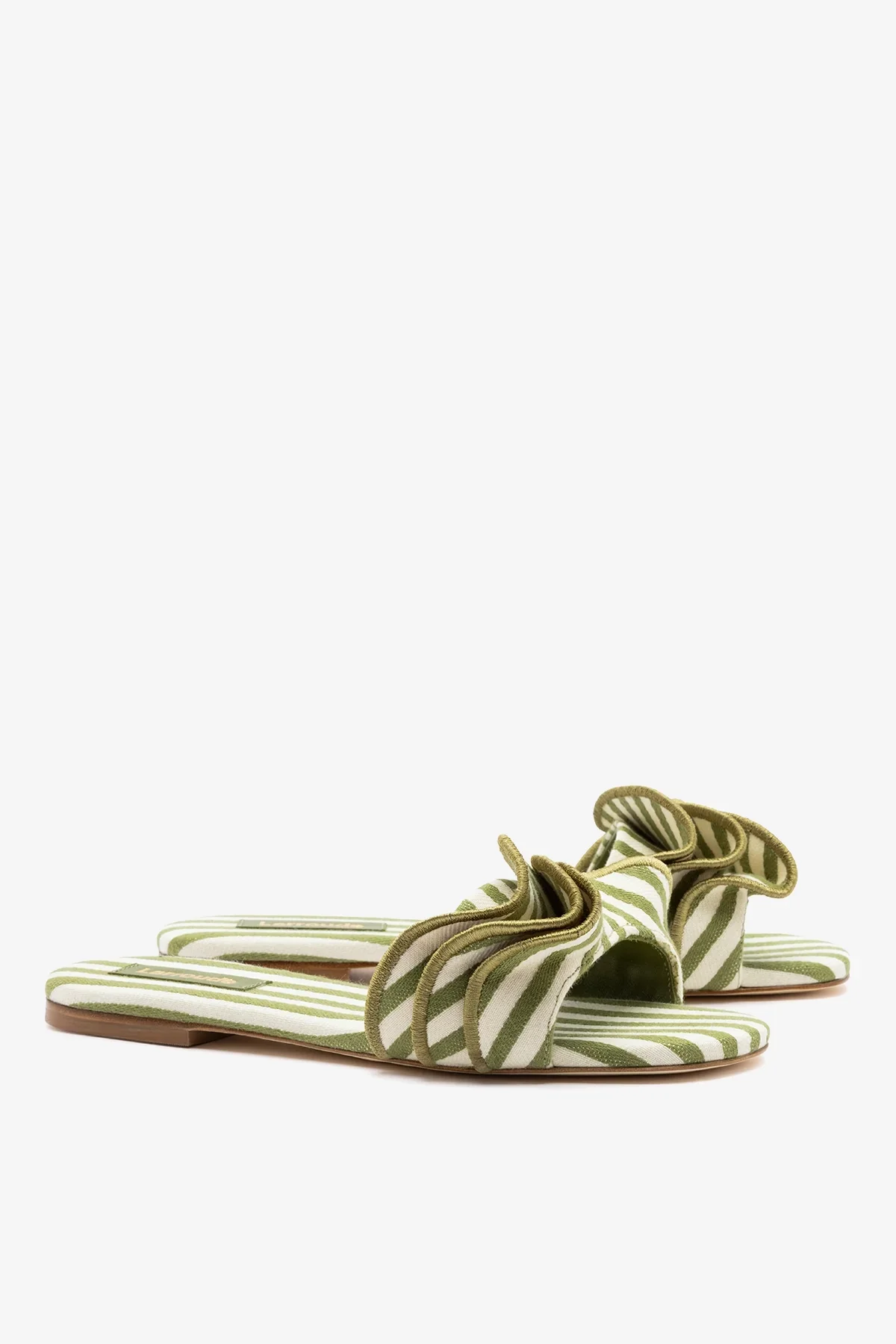 Ivy Ruffle Flat Seaweed Striped Canva - Image 3
