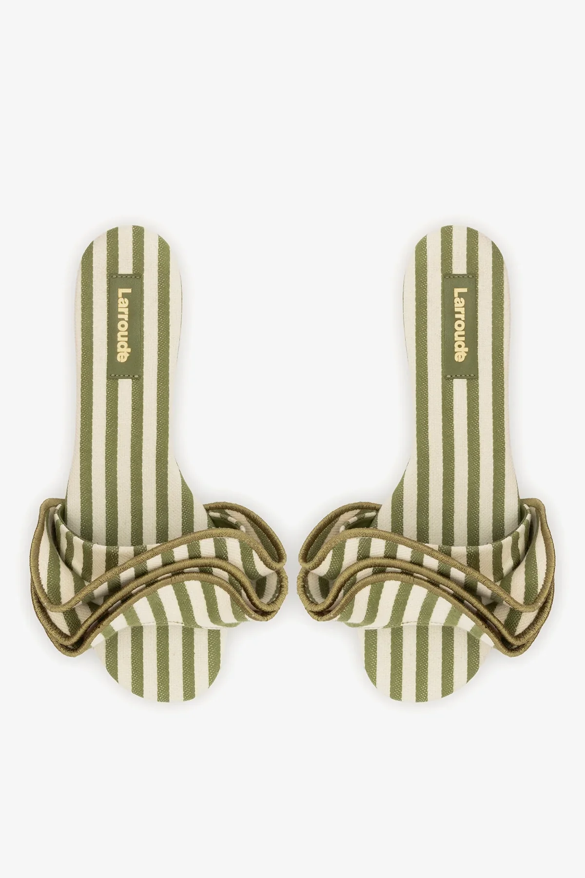 Ivy Ruffle Flat Seaweed Striped Canva - Image 6