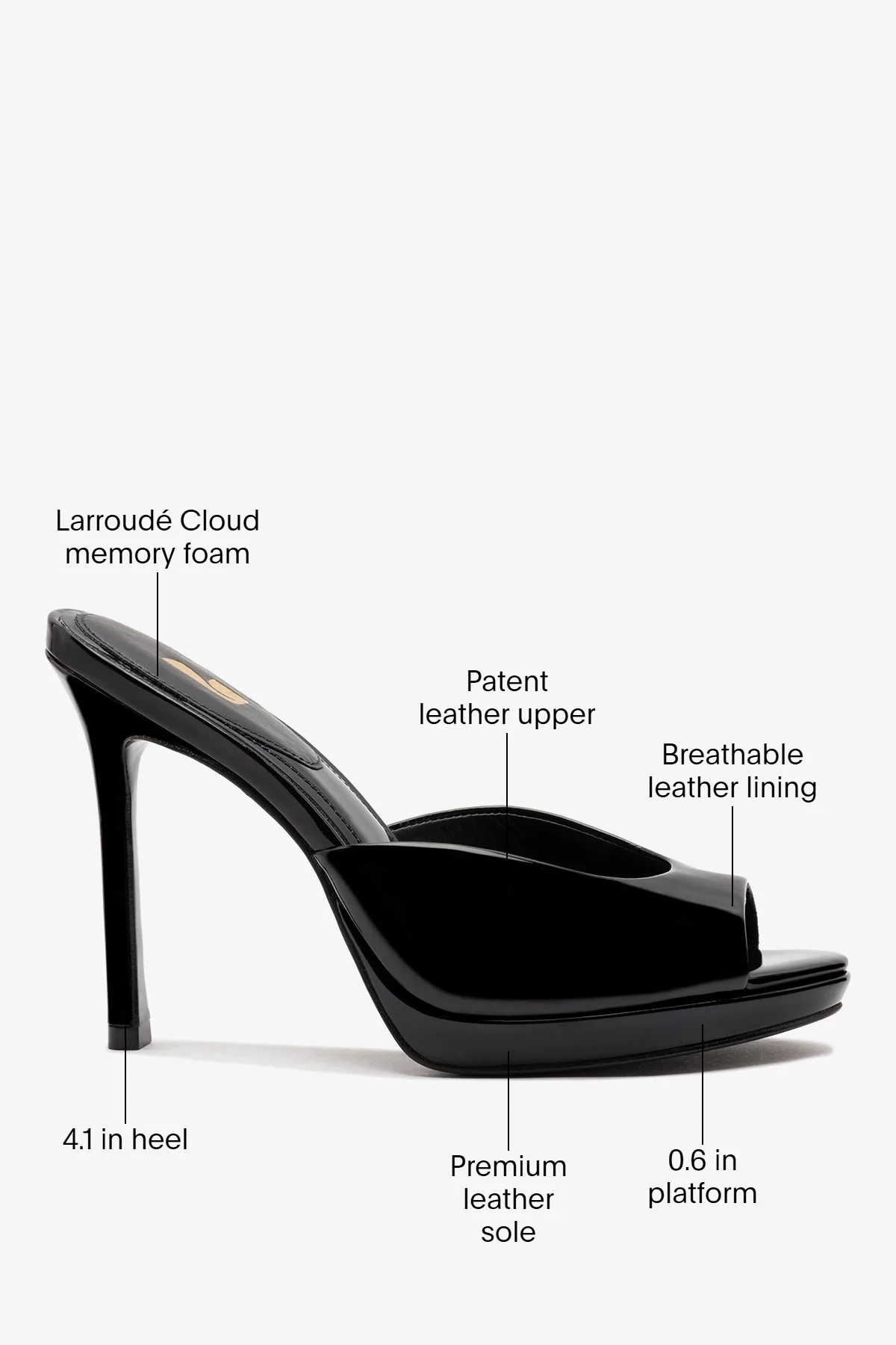 Jasmine Platform Mule Black Patent Leather - Image 6