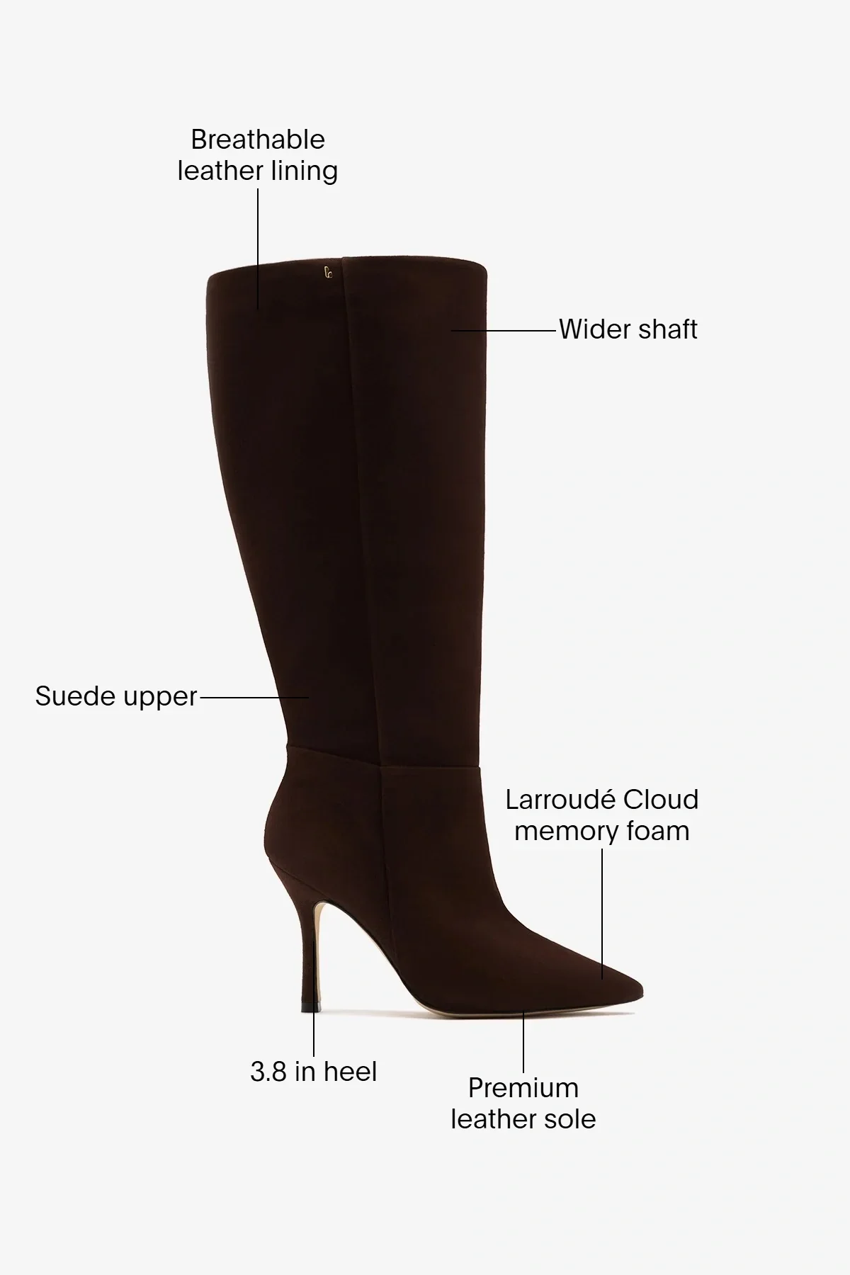 Kate Wide Boot Brown Suede - Image 5
