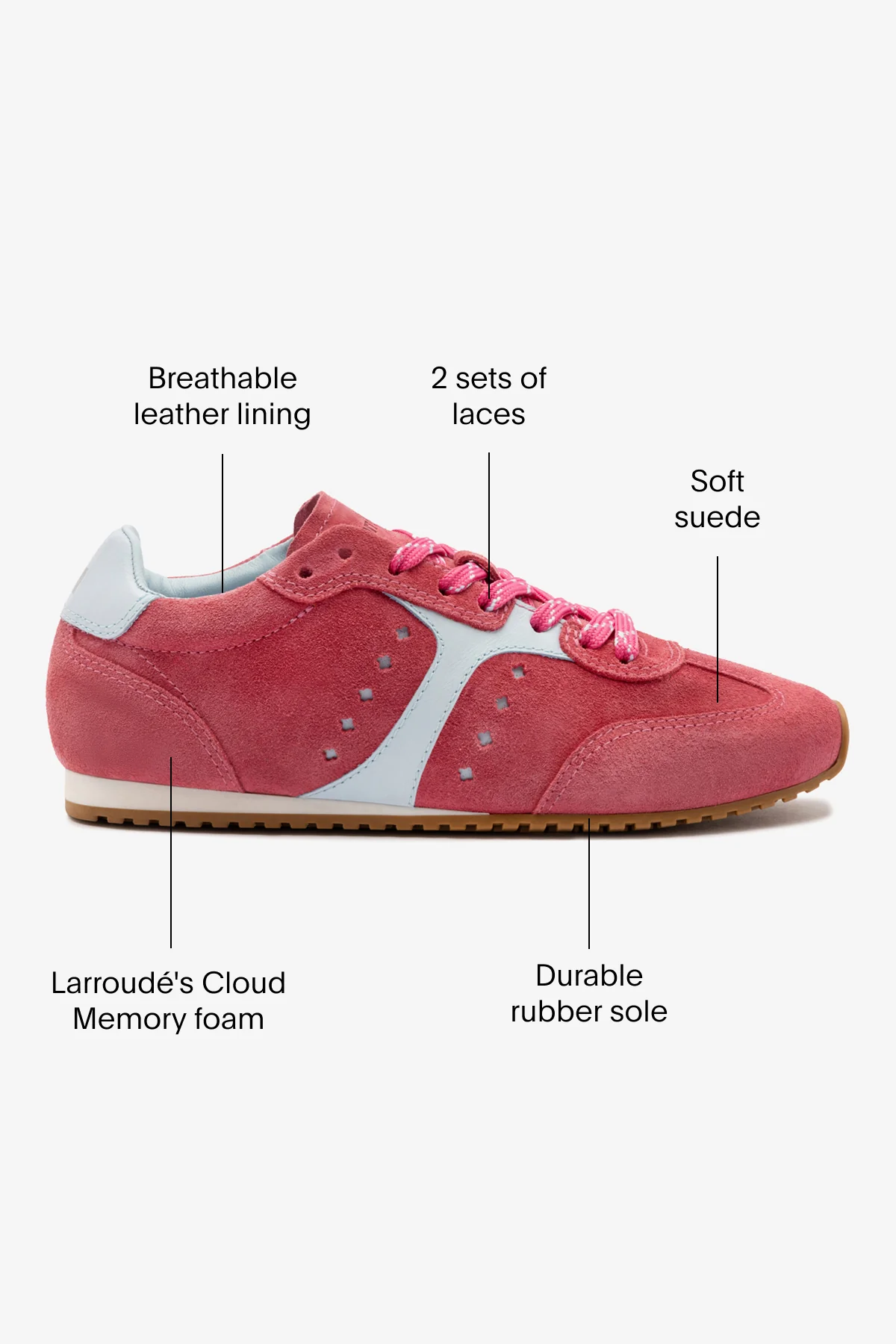 Stella Sneaker In Lampone Suede - Image 6