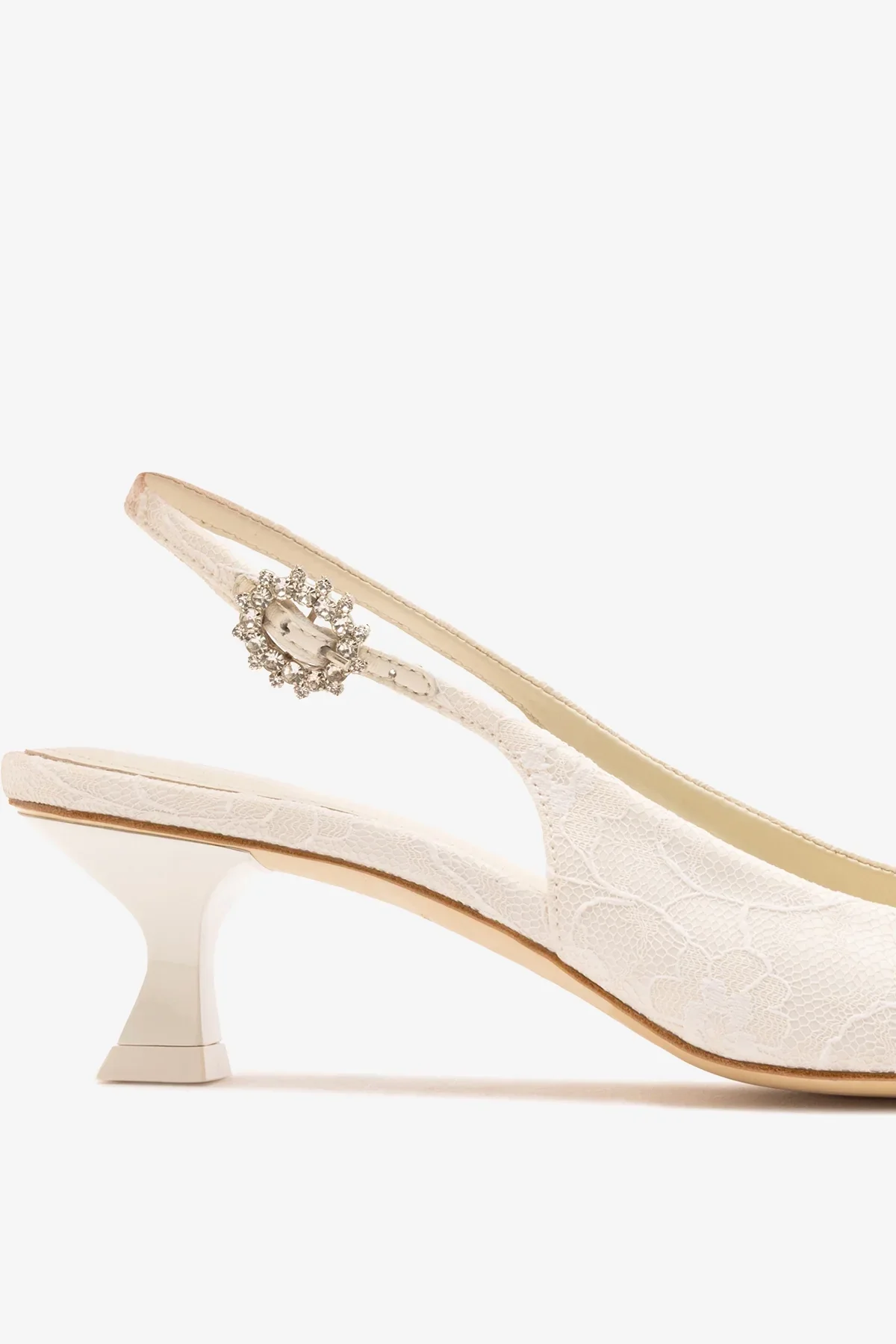 Larroudé x Markarian: Amal Pump White Lace - Image 4