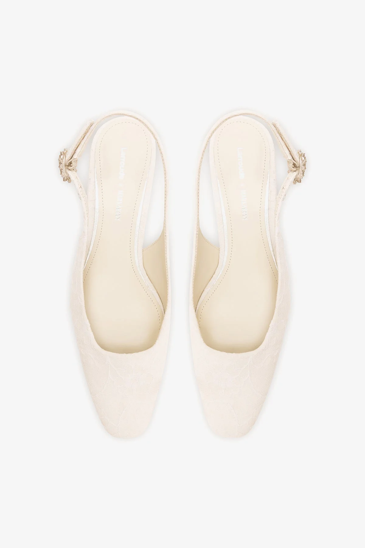 Larroudé x Markarian: Amal Pump White Lace - Image 7