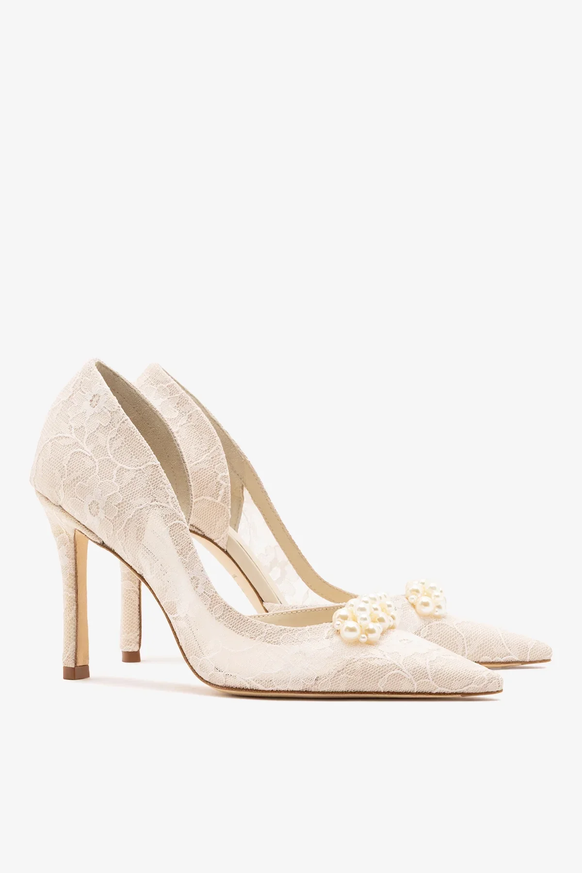Larroudé x Markarian: D'Orsay Pump White Lace - Image 3