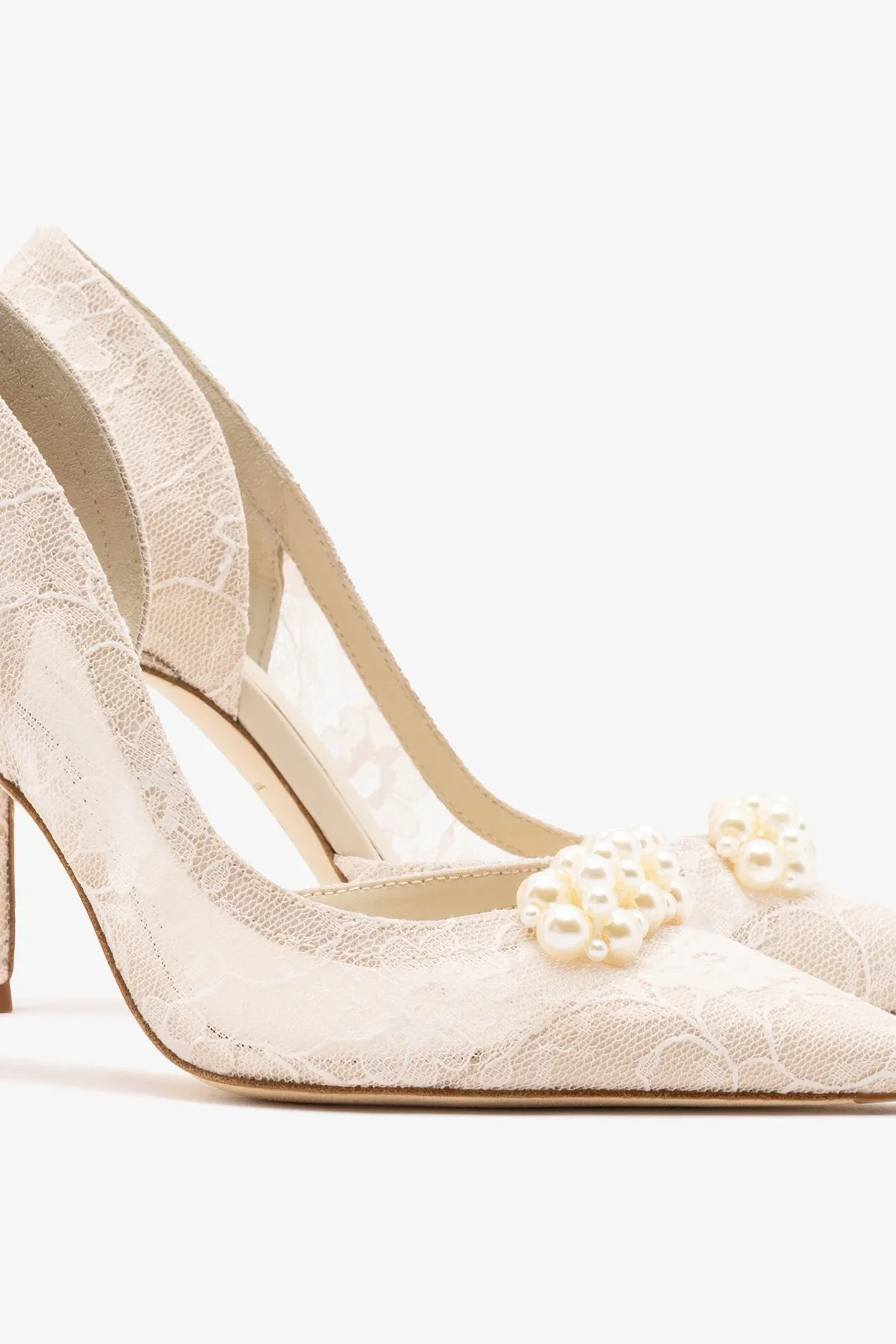 Larroudé x Markarian: D'Orsay Pump White Lace - Image 4