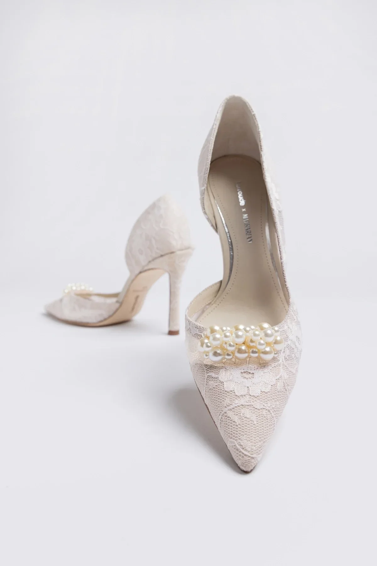 Larroudé x Markarian: D'Orsay Pump White Lace - Image 6