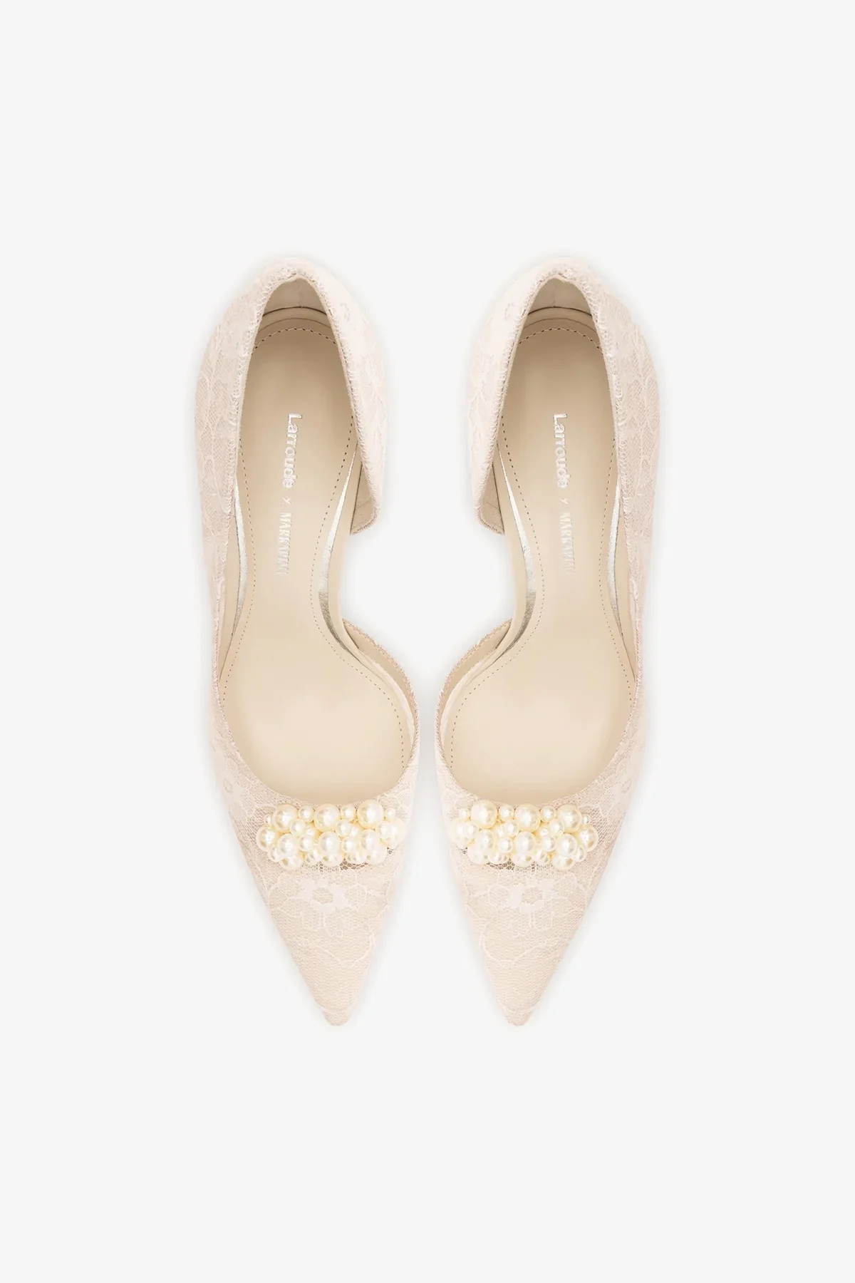 Larroudé x Markarian: D'Orsay Pump White Lace - Image 7