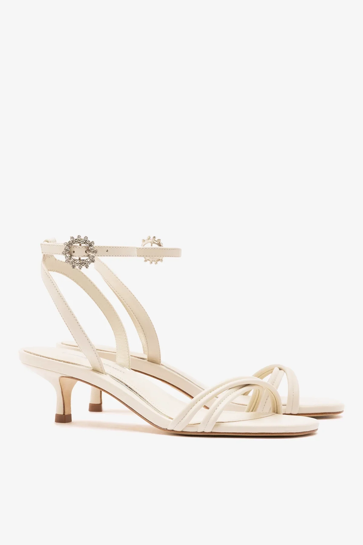 Larroudé x Markarian: Mini Annie Sandal Ivory Leather - Image 3