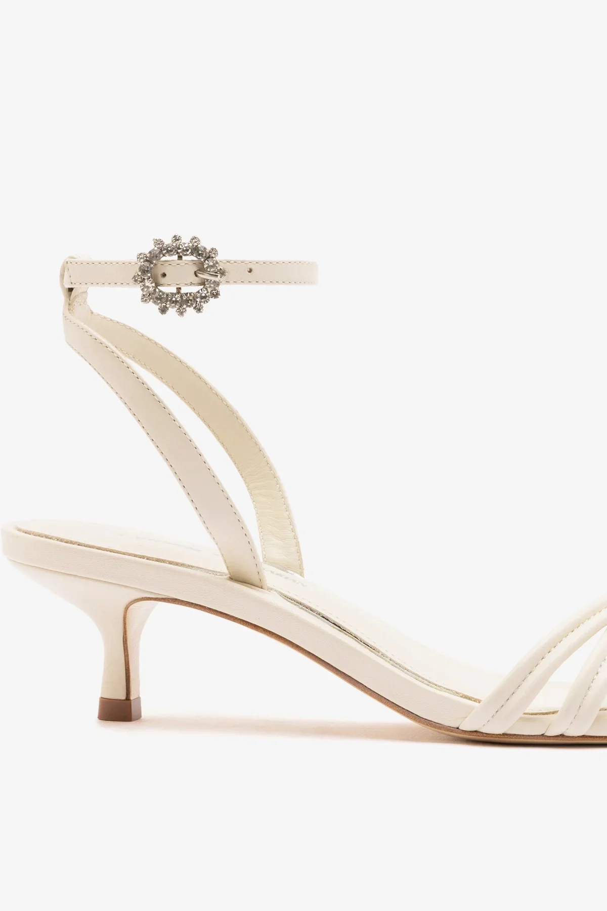 Larroudé x Markarian: Mini Annie Sandal Ivory Leather - Image 4
