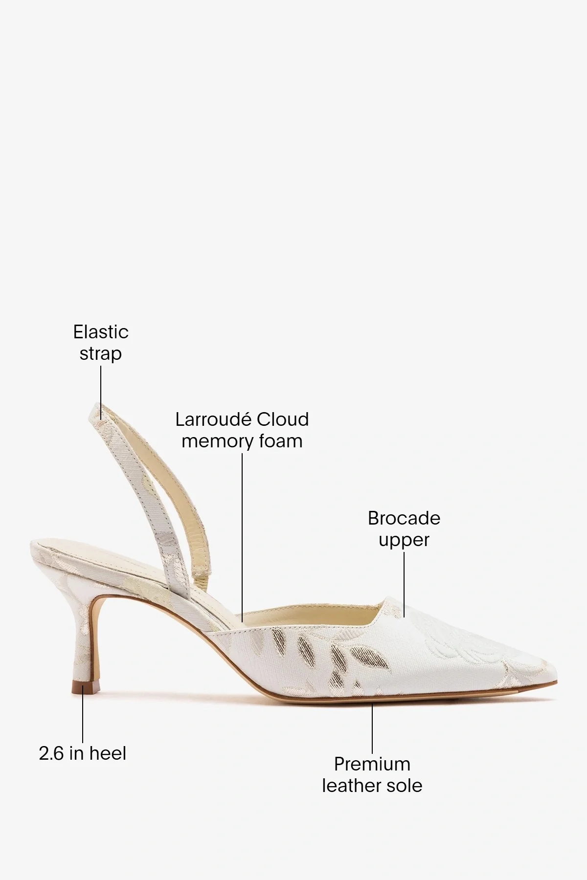 Larroudé x Markarian: Pump Ivory Brocade - Image 5