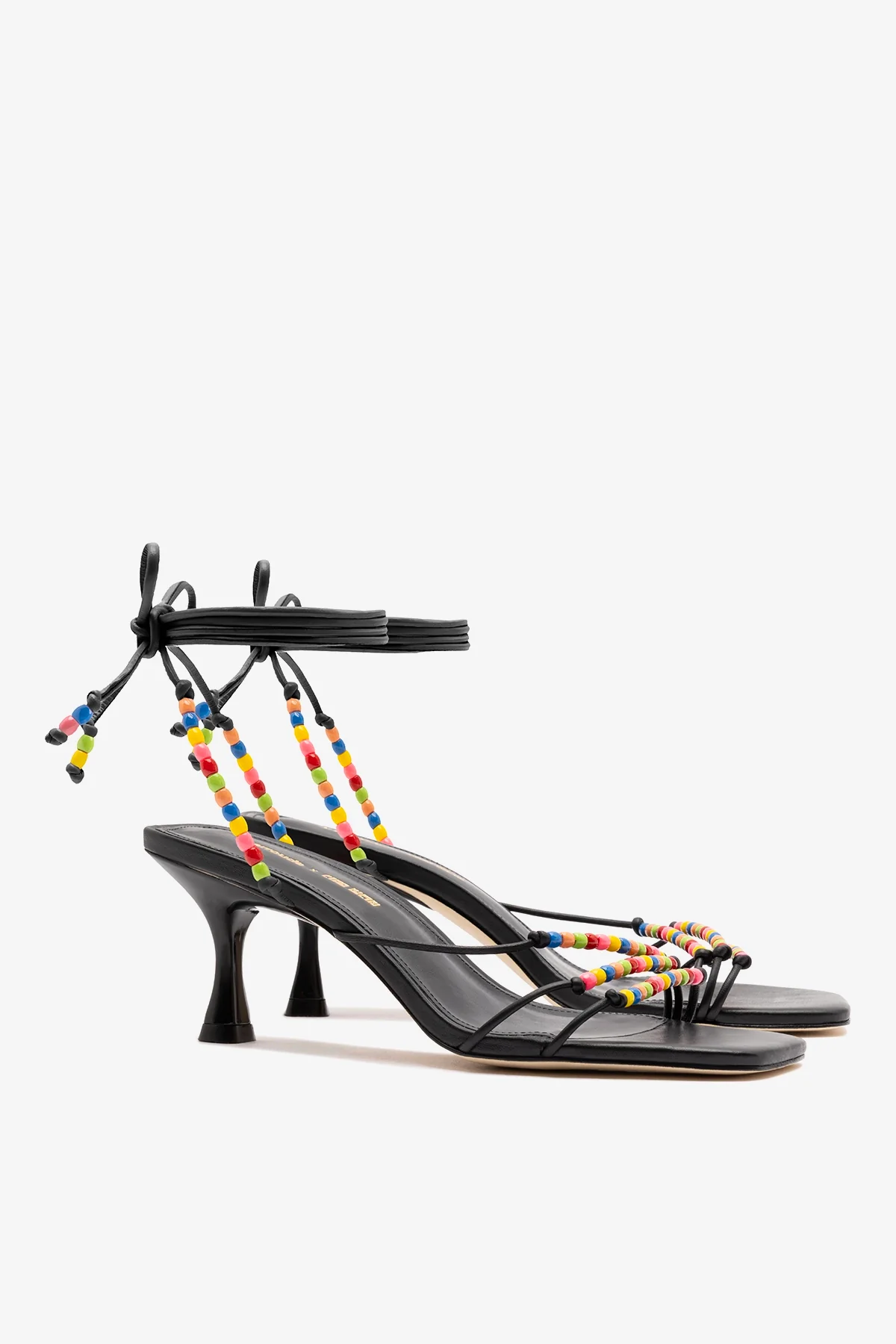 Larroudé x Ciao Lucia: Eloisa Sandal Black Leather - Image 3