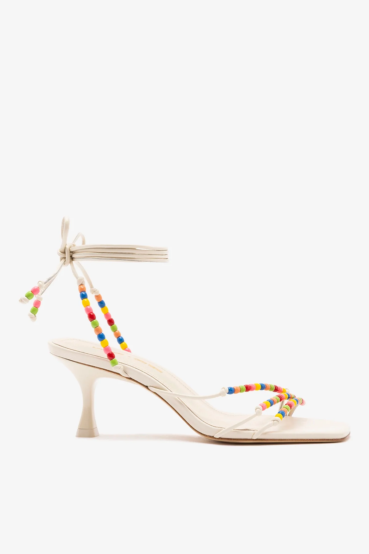 Larroudé x Ciao Lucia: Eloisa Sandal Ivory Leather