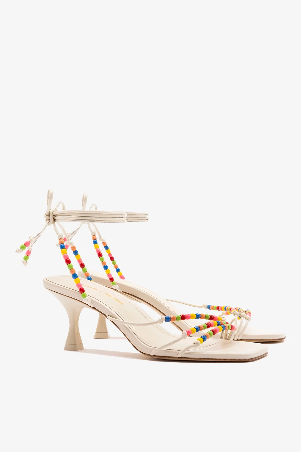 Larroudé x Ciao Lucia: Eloisa Sandal Ivory Leather - Image 3
