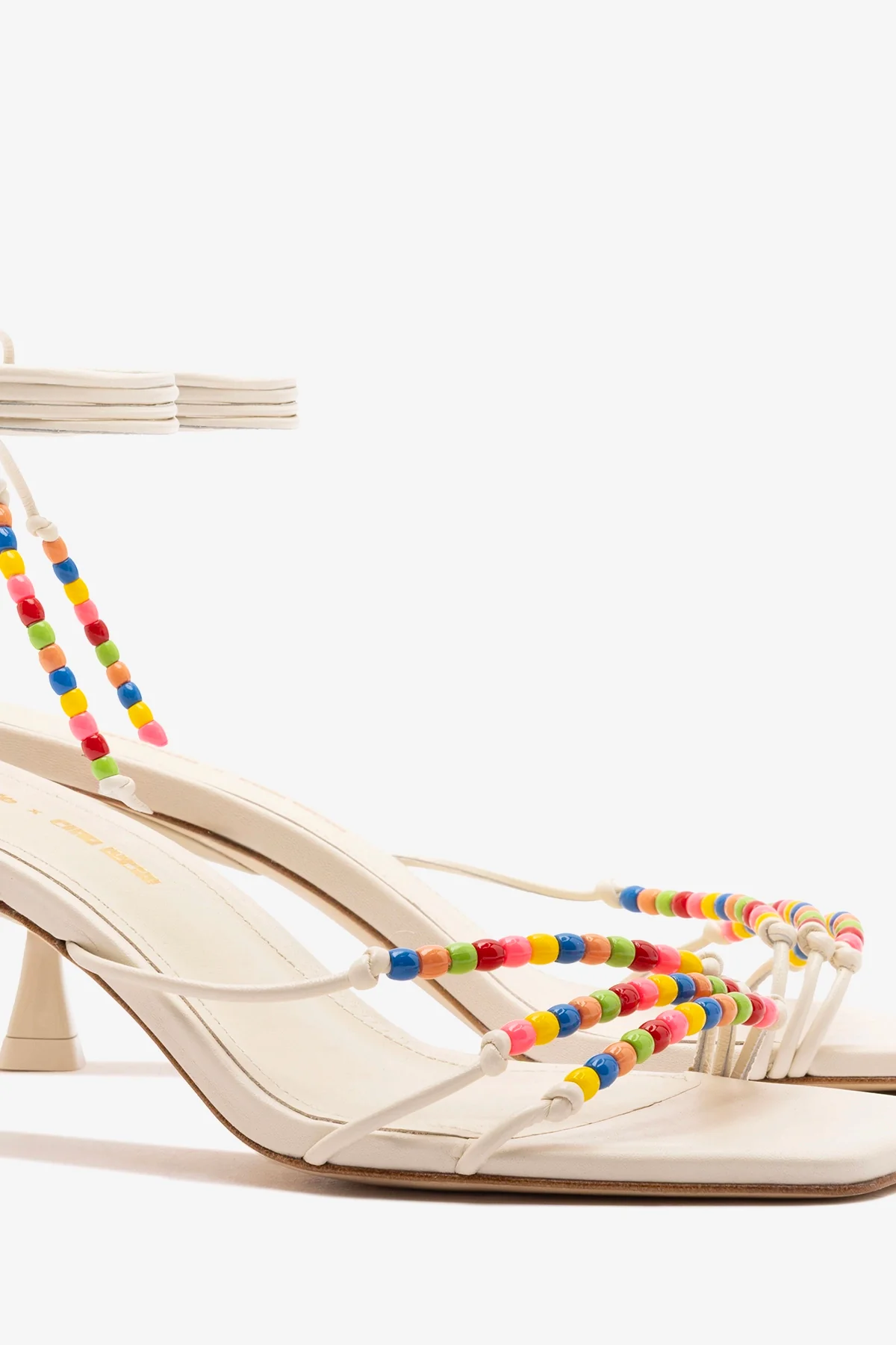 Larroudé x Ciao Lucia: Eloisa Sandal Ivory Leather - Image 4