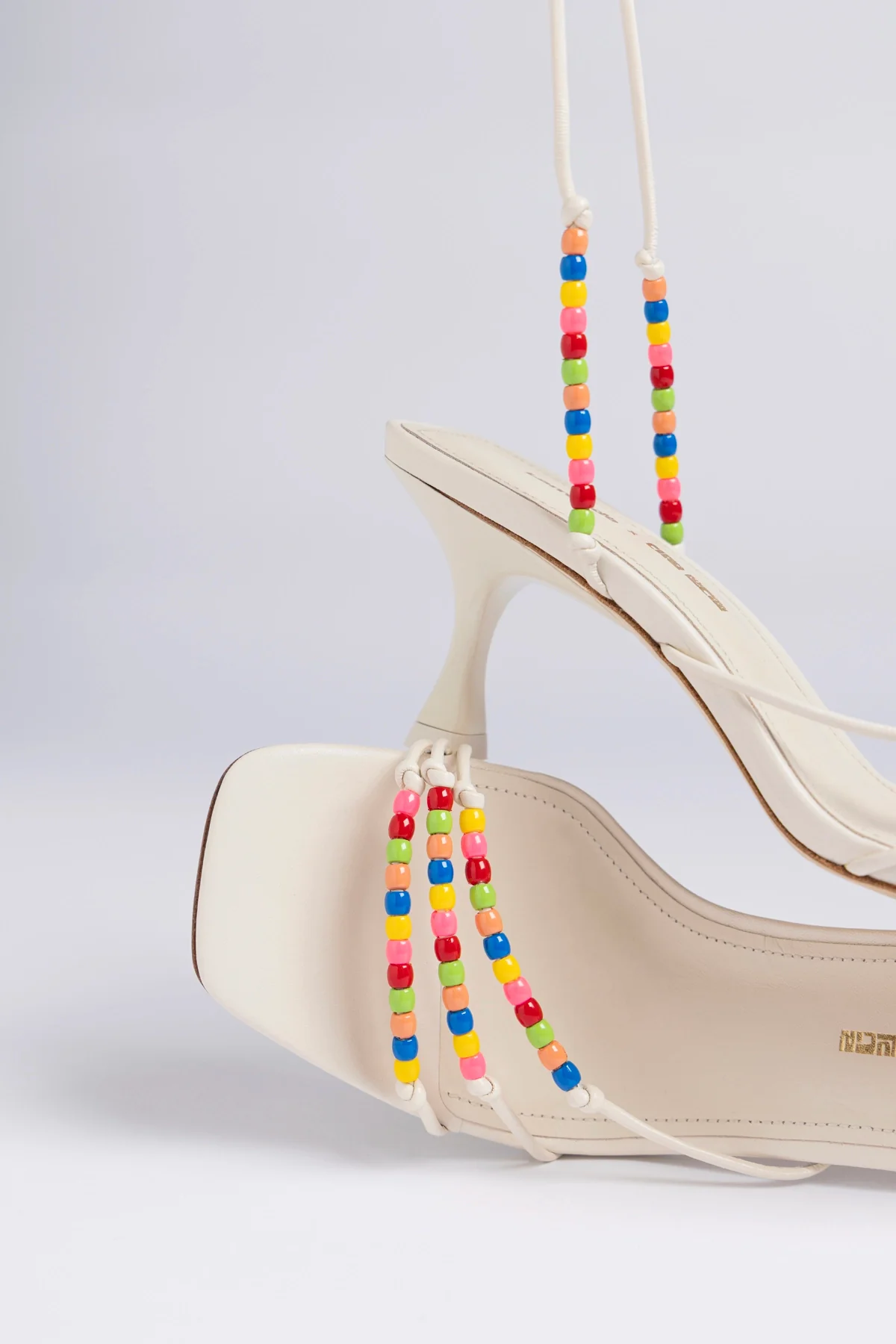 Larroudé x Ciao Lucia: Eloisa Sandal Ivory Leather - Image 5
