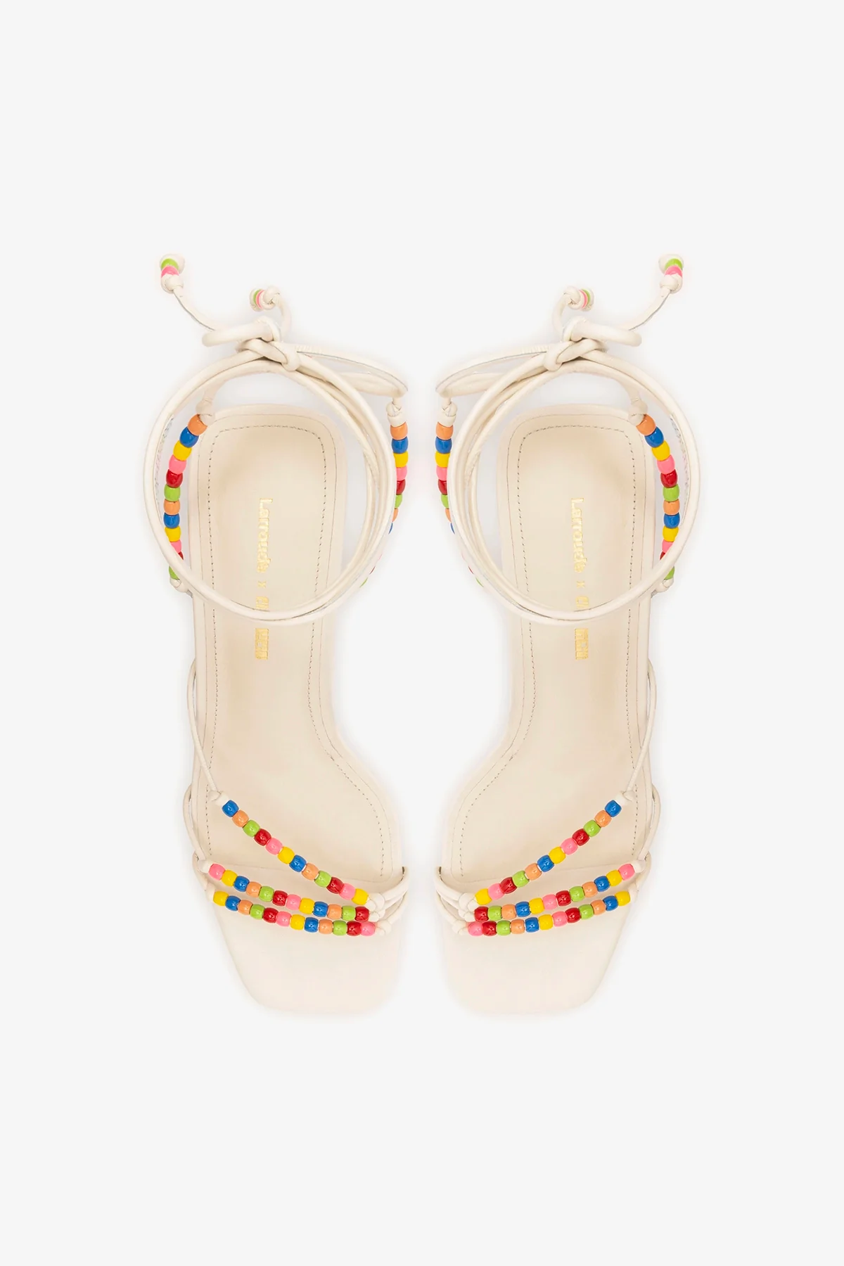 Larroudé x Ciao Lucia: Eloisa Sandal Ivory Leather - Image 6