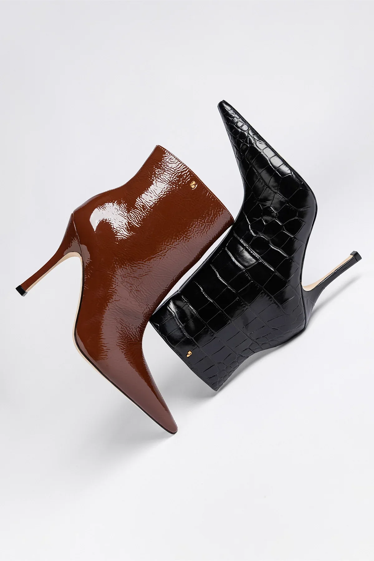 Mini Carine Boot Black Croco Leather - Image 5