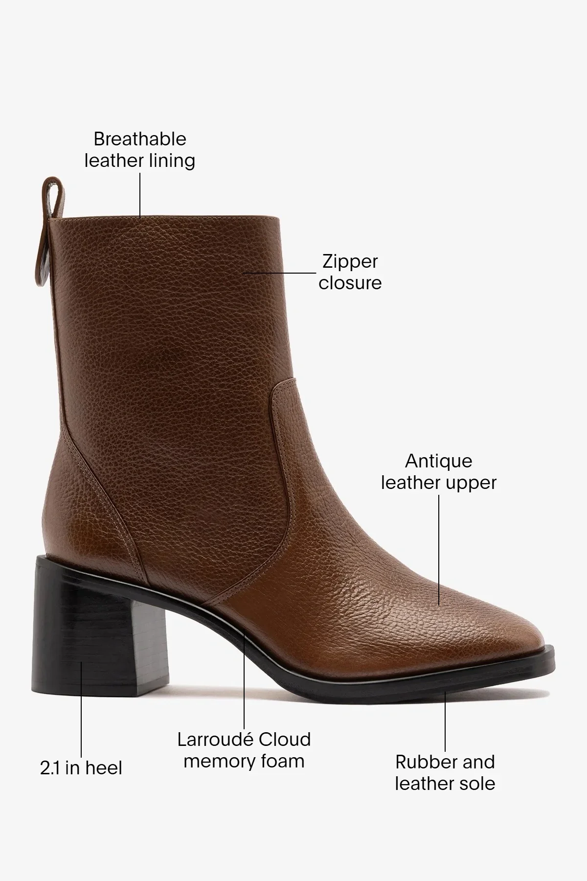 Mini Ricky Boot Burnt Umber Leather - Image 6