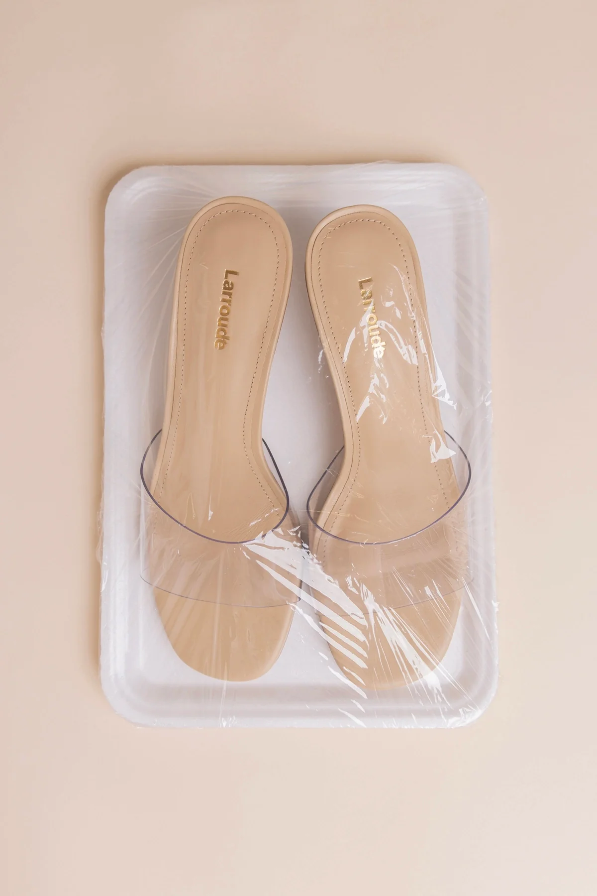 Vivi Lucite Clear Mule Sand Leather - Image 2