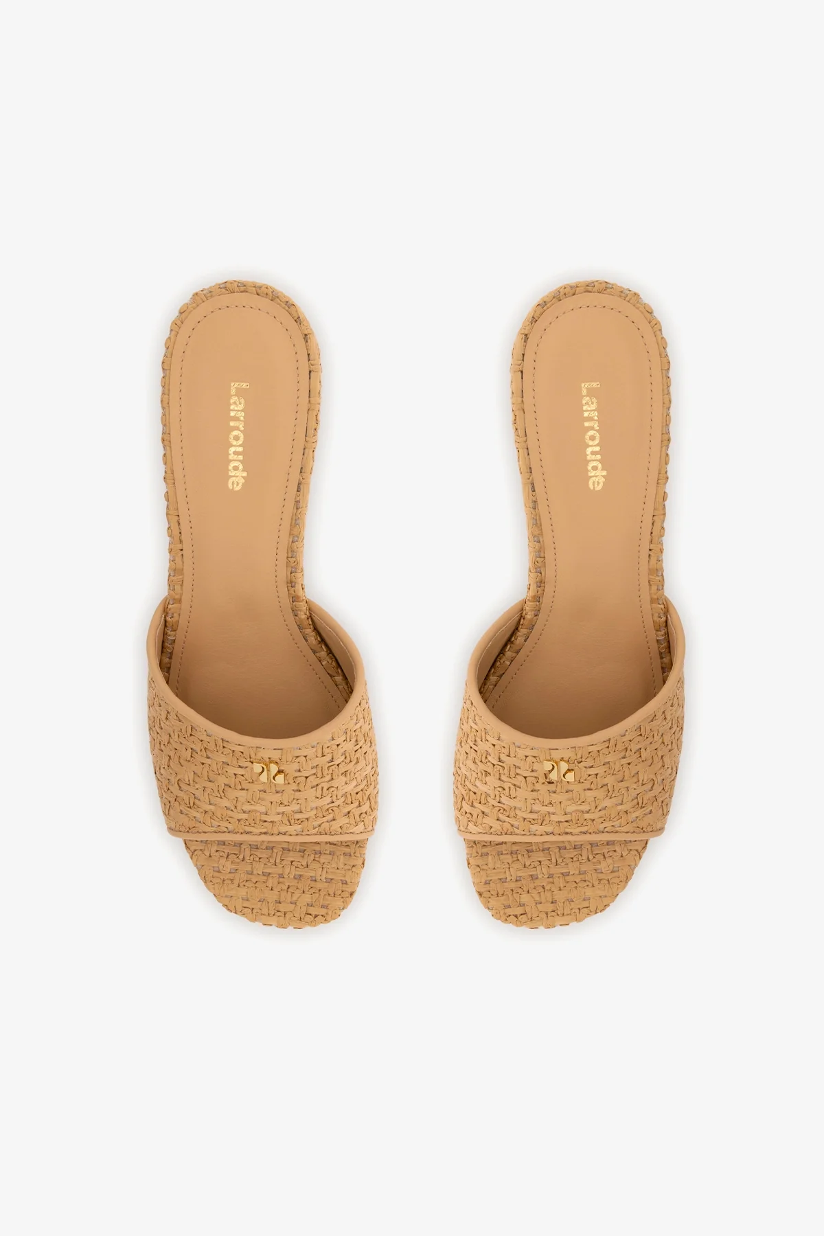 Dolly Low Mule In Natural And Beige Raffia - Image 7