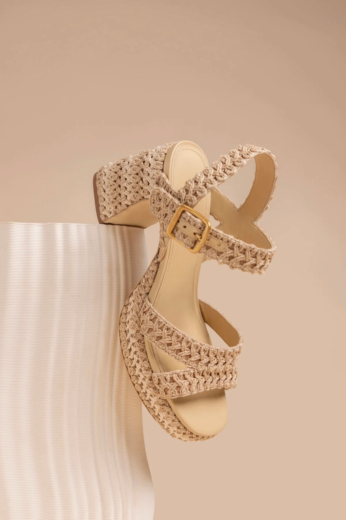 Jolene Low Sandal Natural Crochet - Image 2
