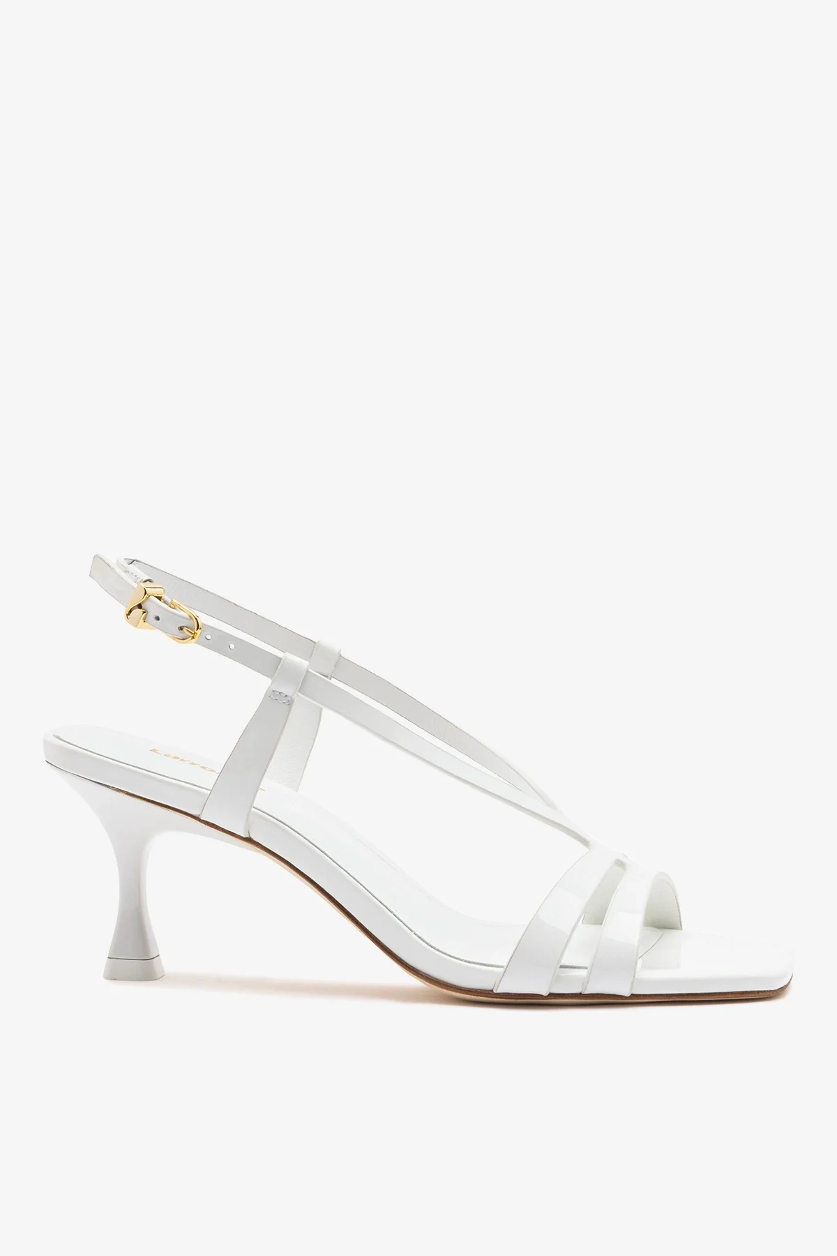 Daphne Sandal White Patent Leather
