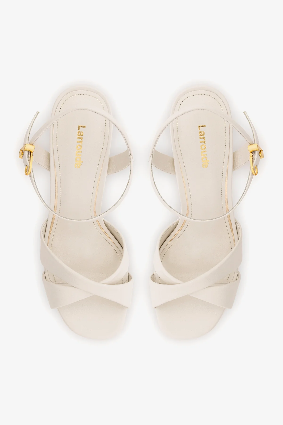 Bianca High Platform Sandal In Pearl Leather - Image 7