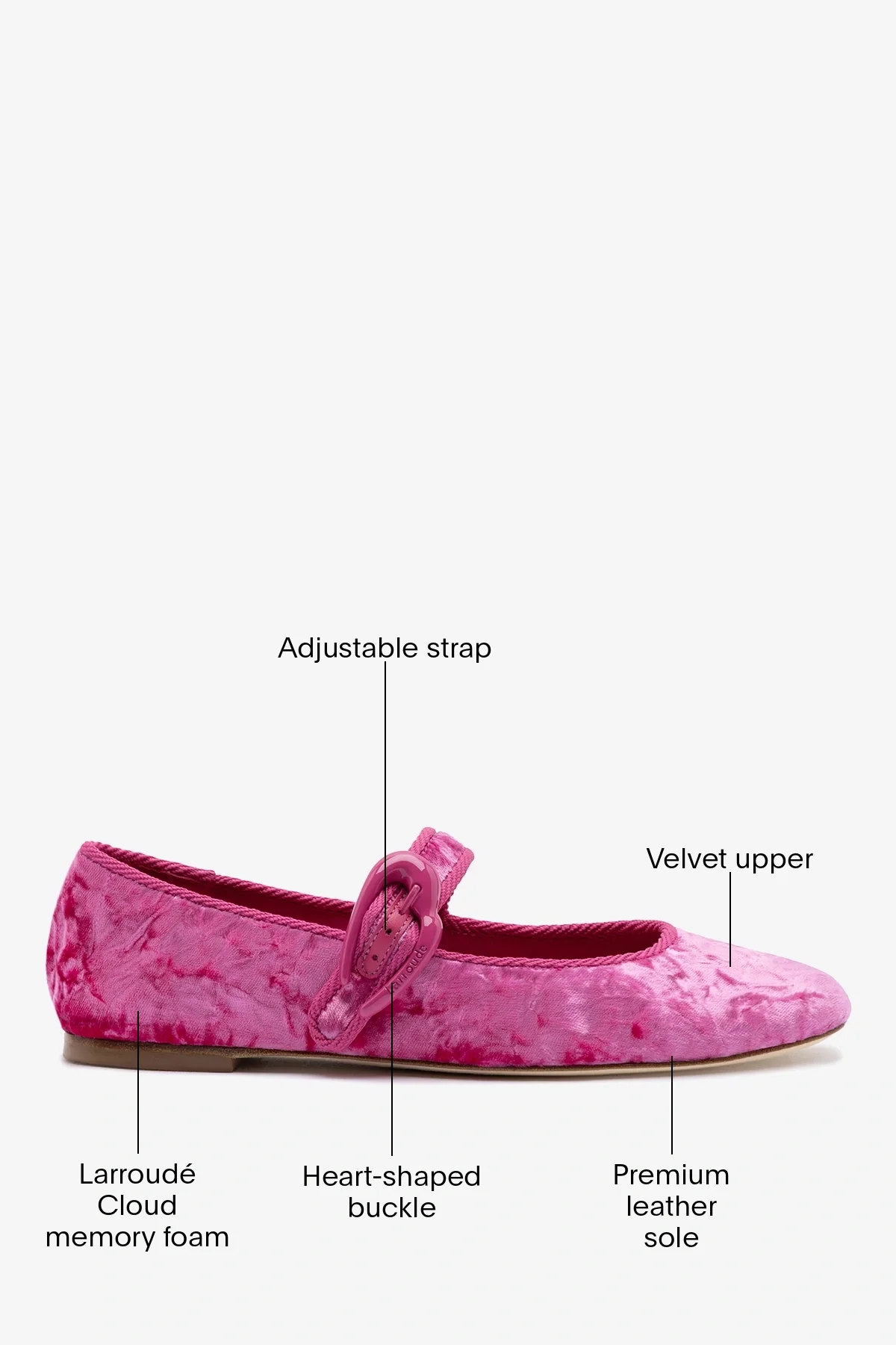 Verona Ballet Flat Pink Velvet - Image 6