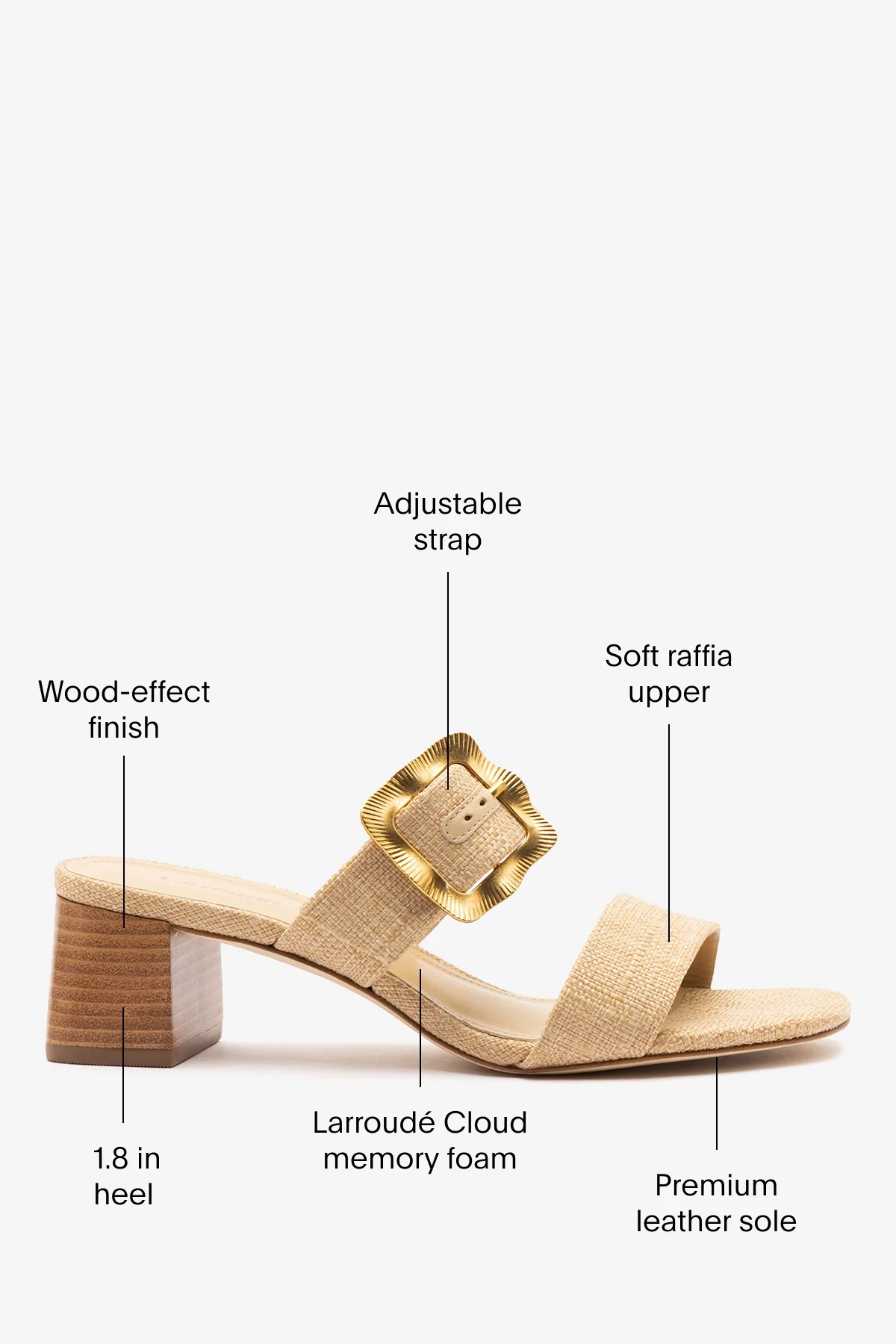 Maria Sandal Beige Raffia - Image 5