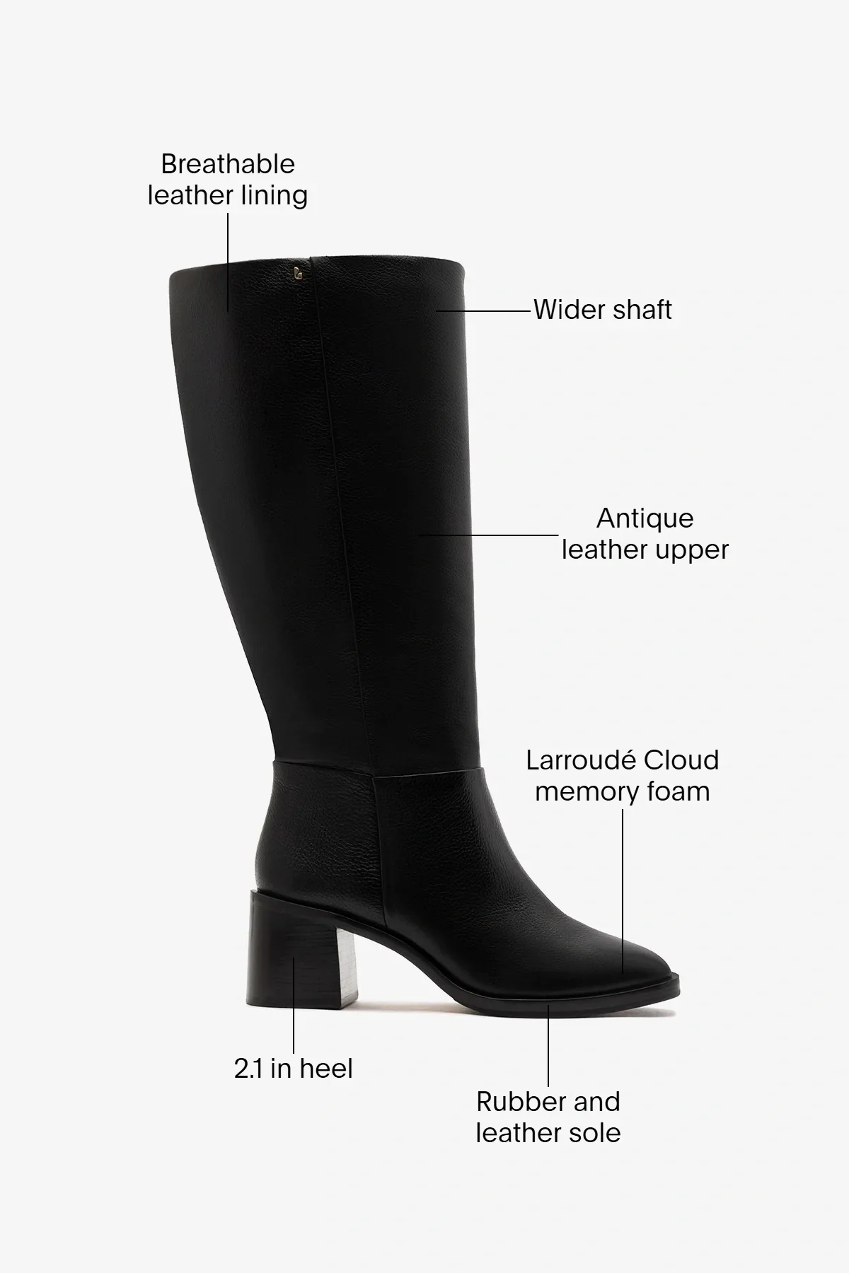 Ricky Wide Boot Black Leather - Image 5