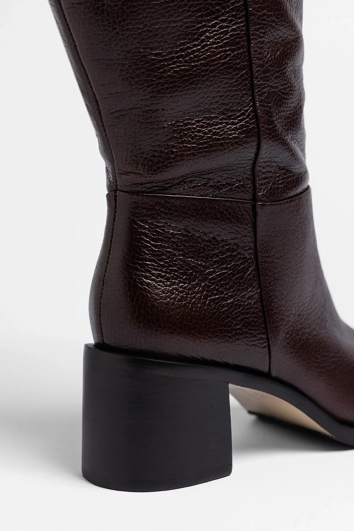 Ricky Wide Boot Brown Leather - Image 4