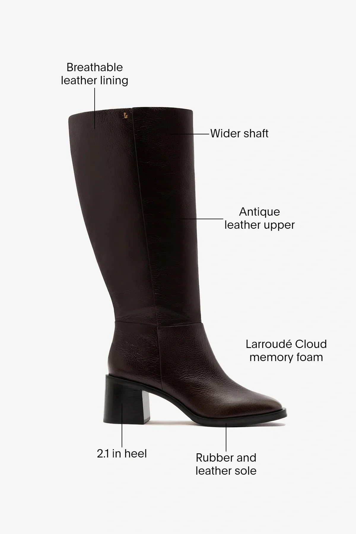 Ricky Wide Boot Brown Leather - Image 5