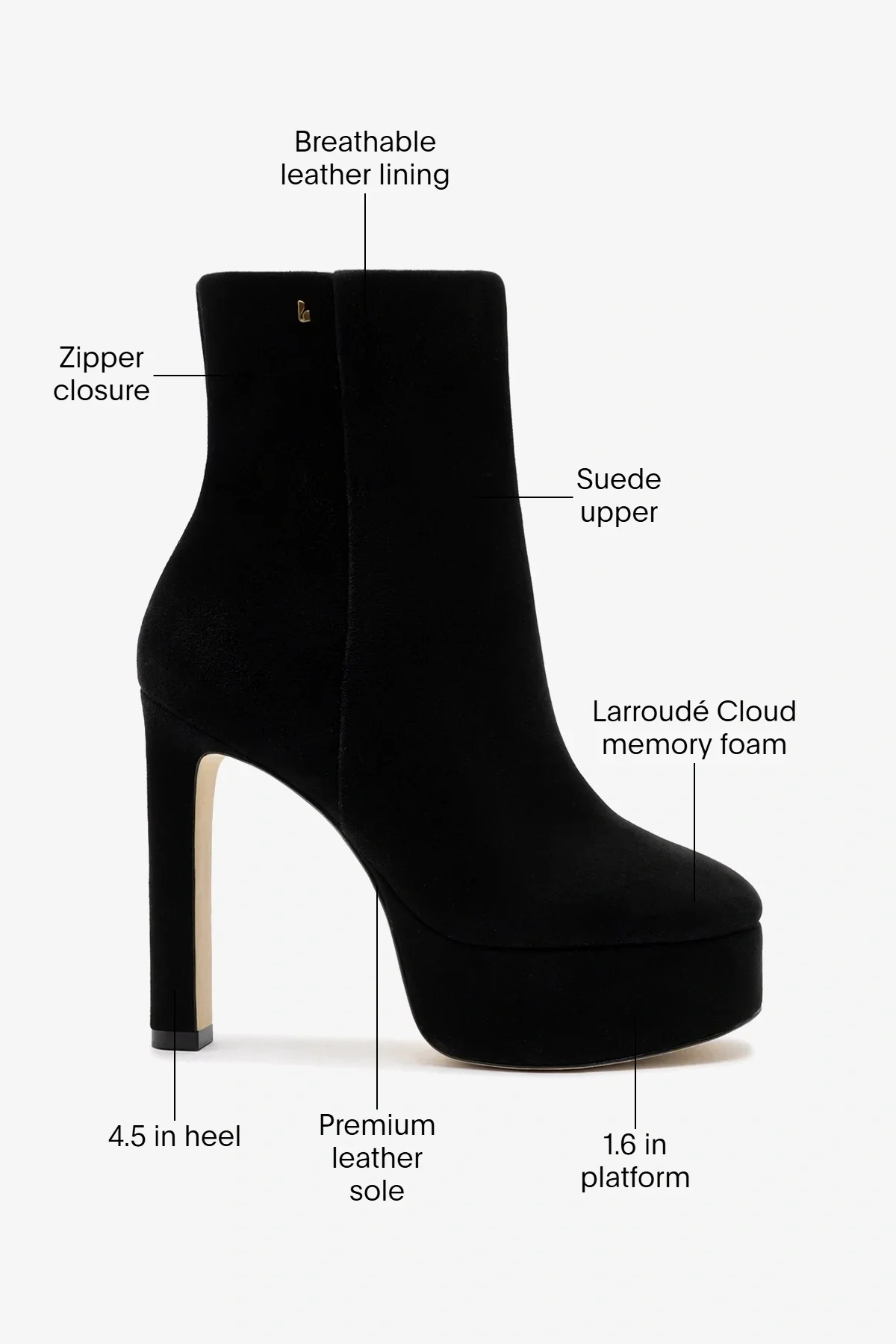 Romy Platform Boot Black Suede - Image 6