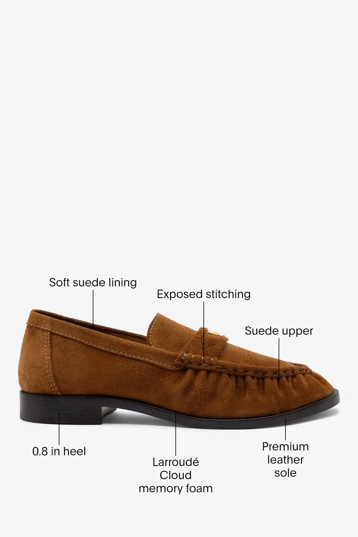 Suki Soft Loafer In Russet Suede - Image 6