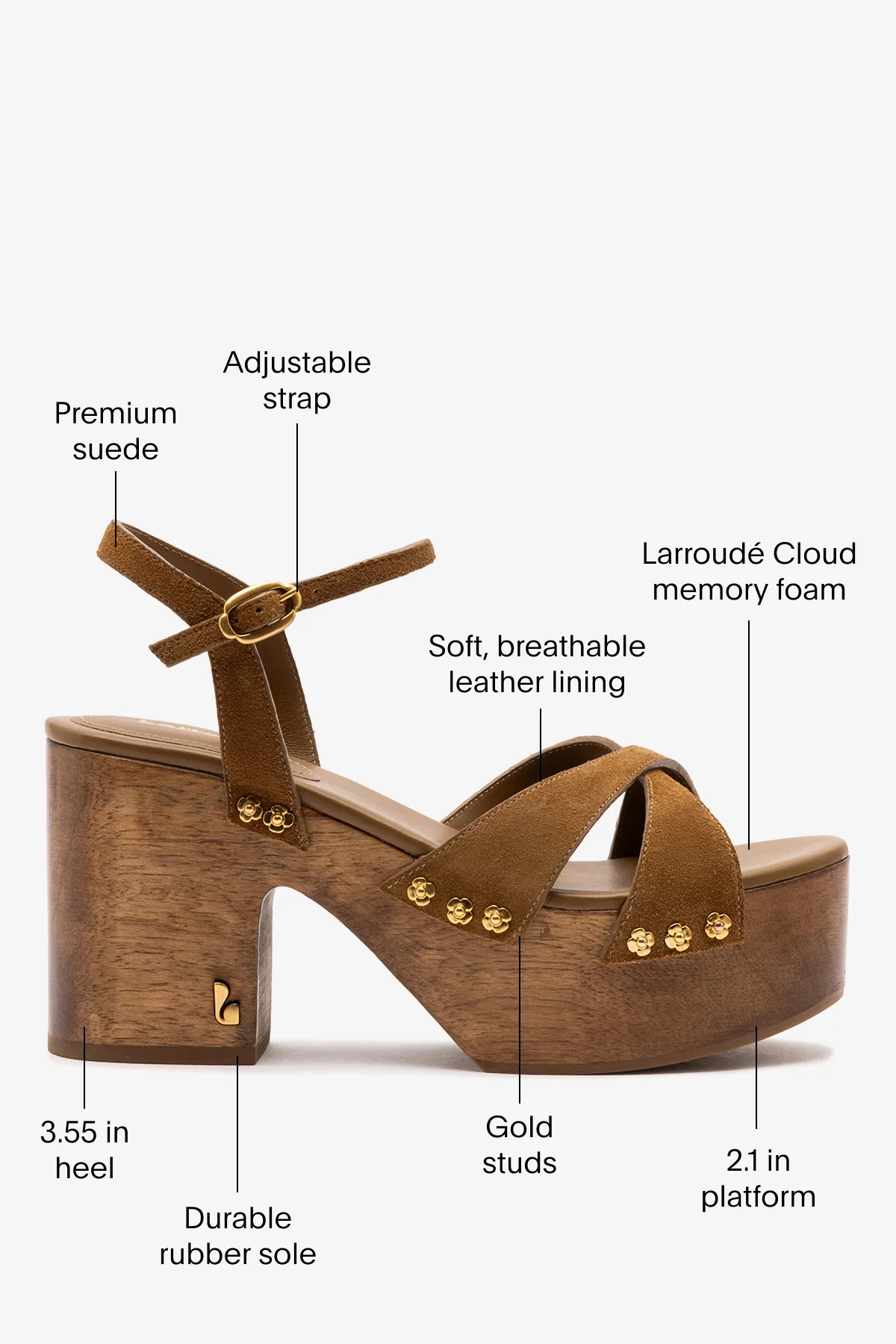 Talitha Sandal In Russet Suede - Image 5