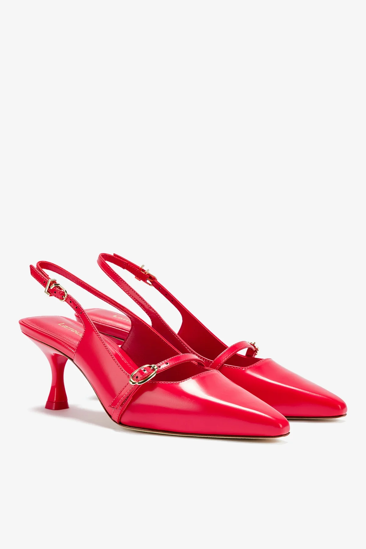 Ines Pump In Scarlet Leather - Image 3