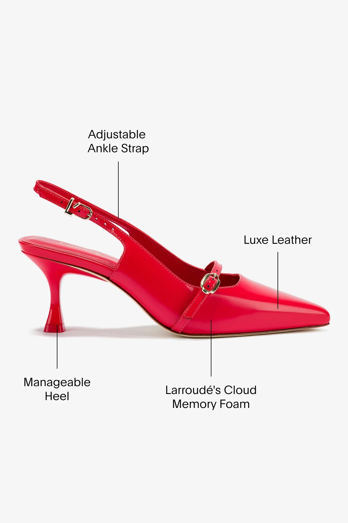 Ines Pump In Scarlet Leather - Image 5