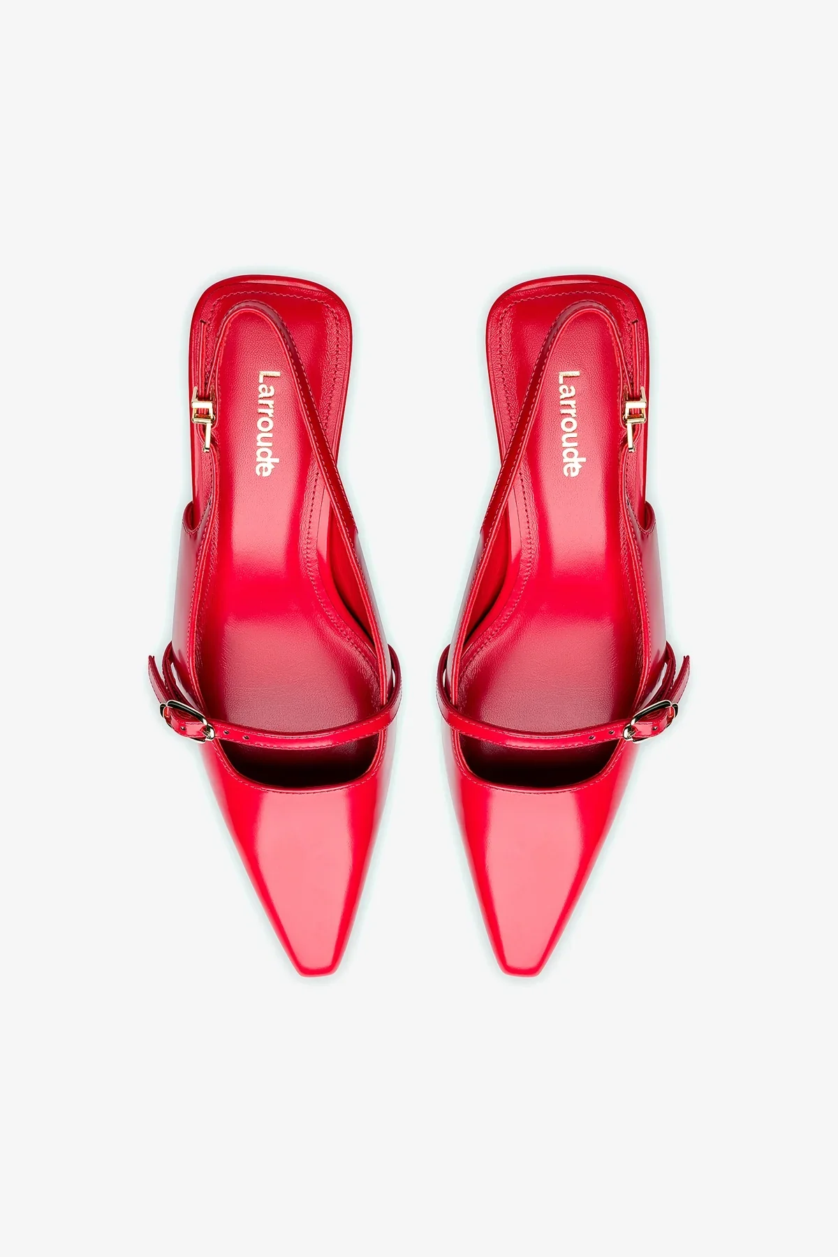 Ines Pump In Scarlet Leather - Image 7