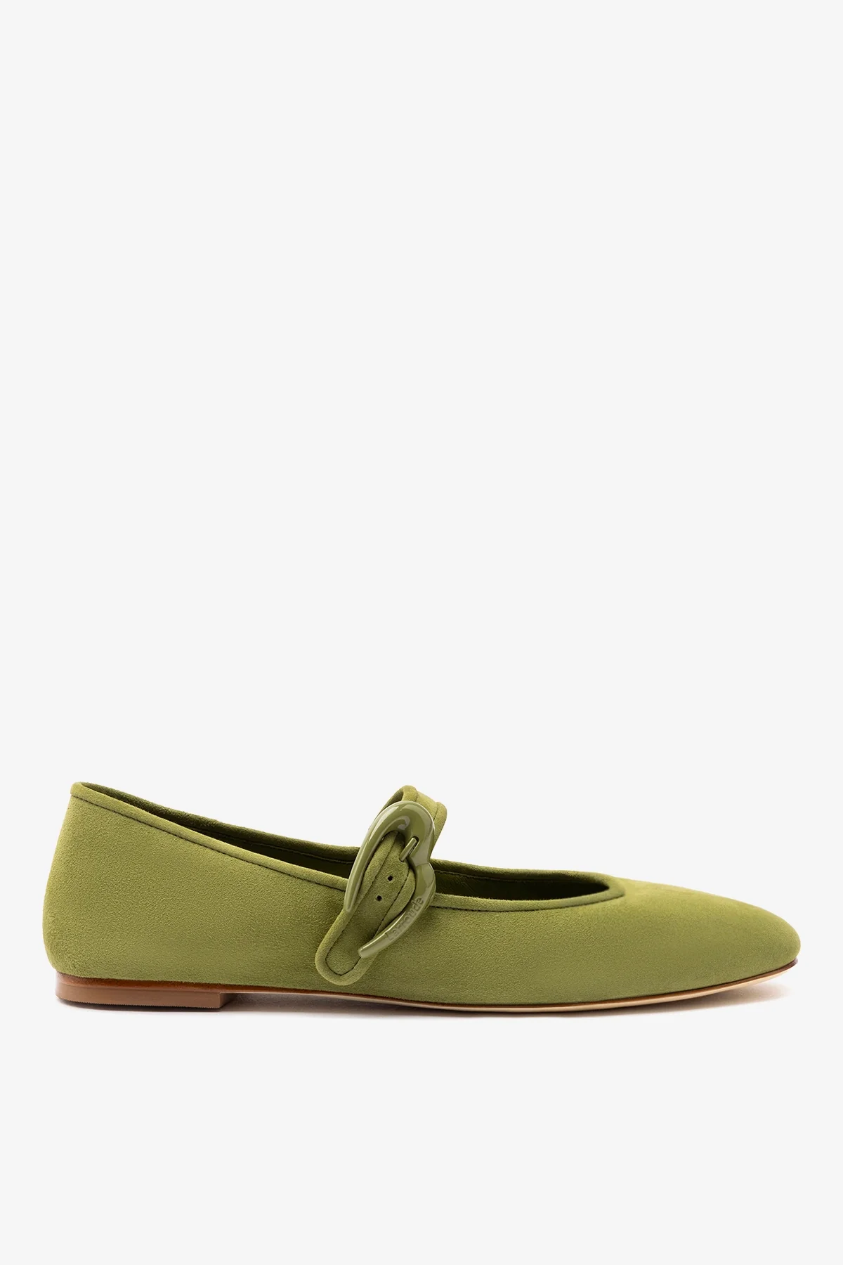 Verona Ballet Flat In Seaweed Suede