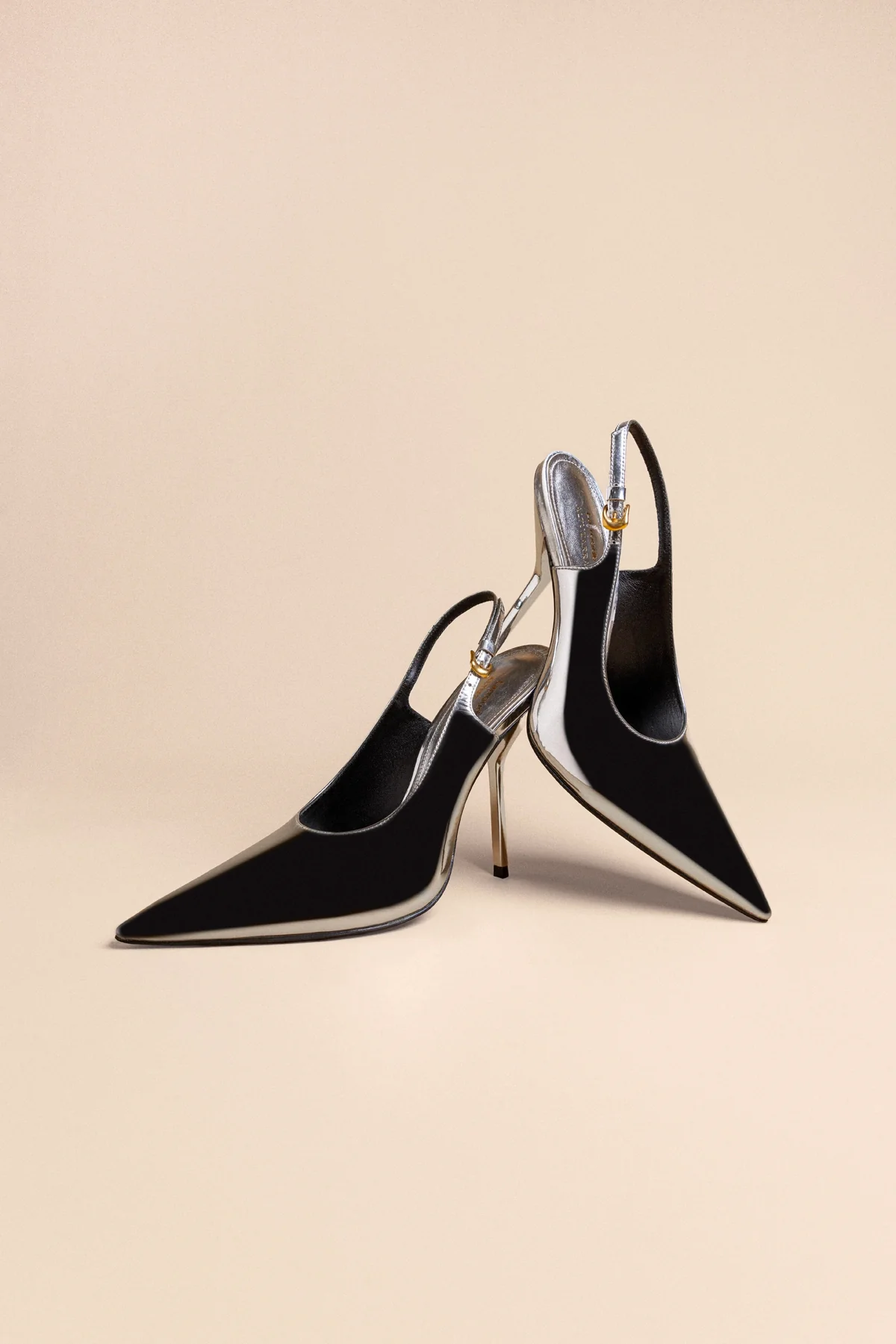 Larroudé x Altuzarra Pump In Silver Specchio - Image 6